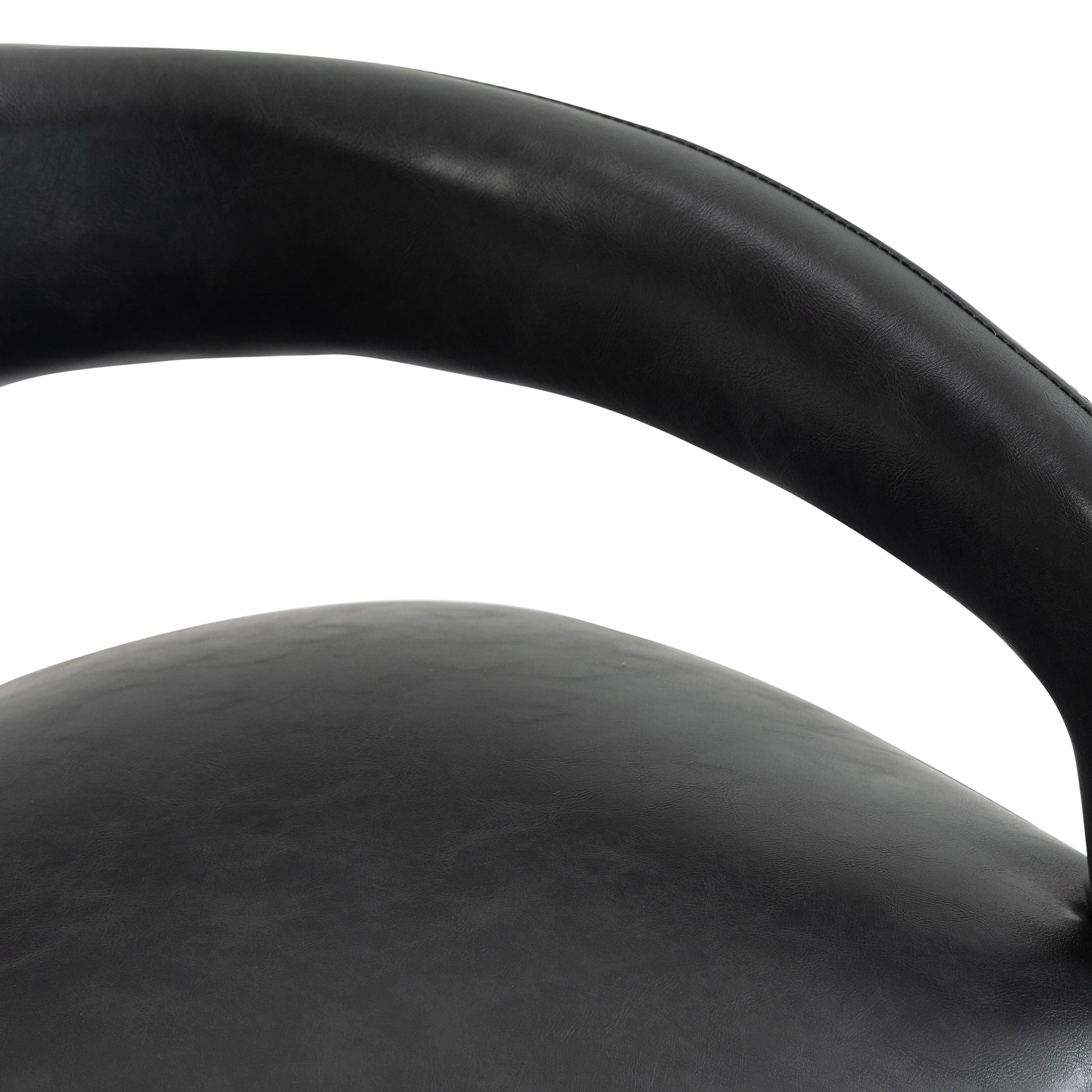 Caden Dining Chair - Charcoal Vintage Faux Leather-DECOROLALA