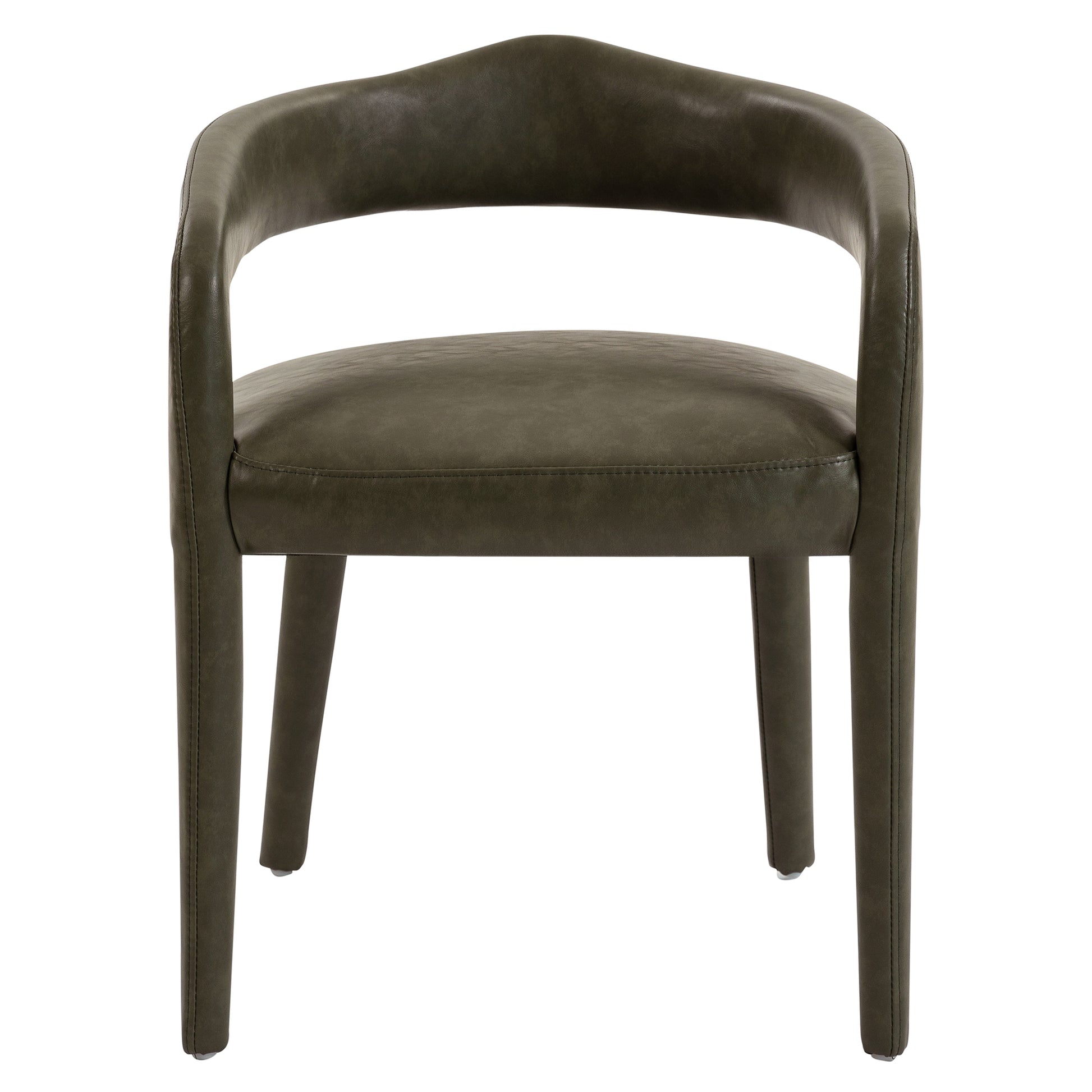 Caden Dining Chair - Moss Green Vintage Faux Leather-DECOROLALA