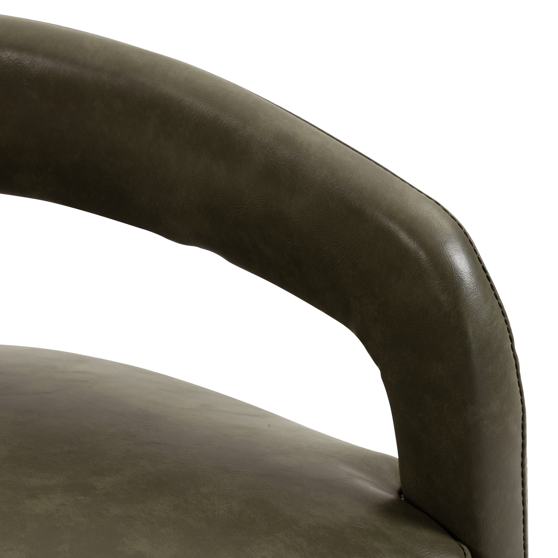 Caden Dining Chair - Moss Green Vintage Faux Leather-DECOROLALA