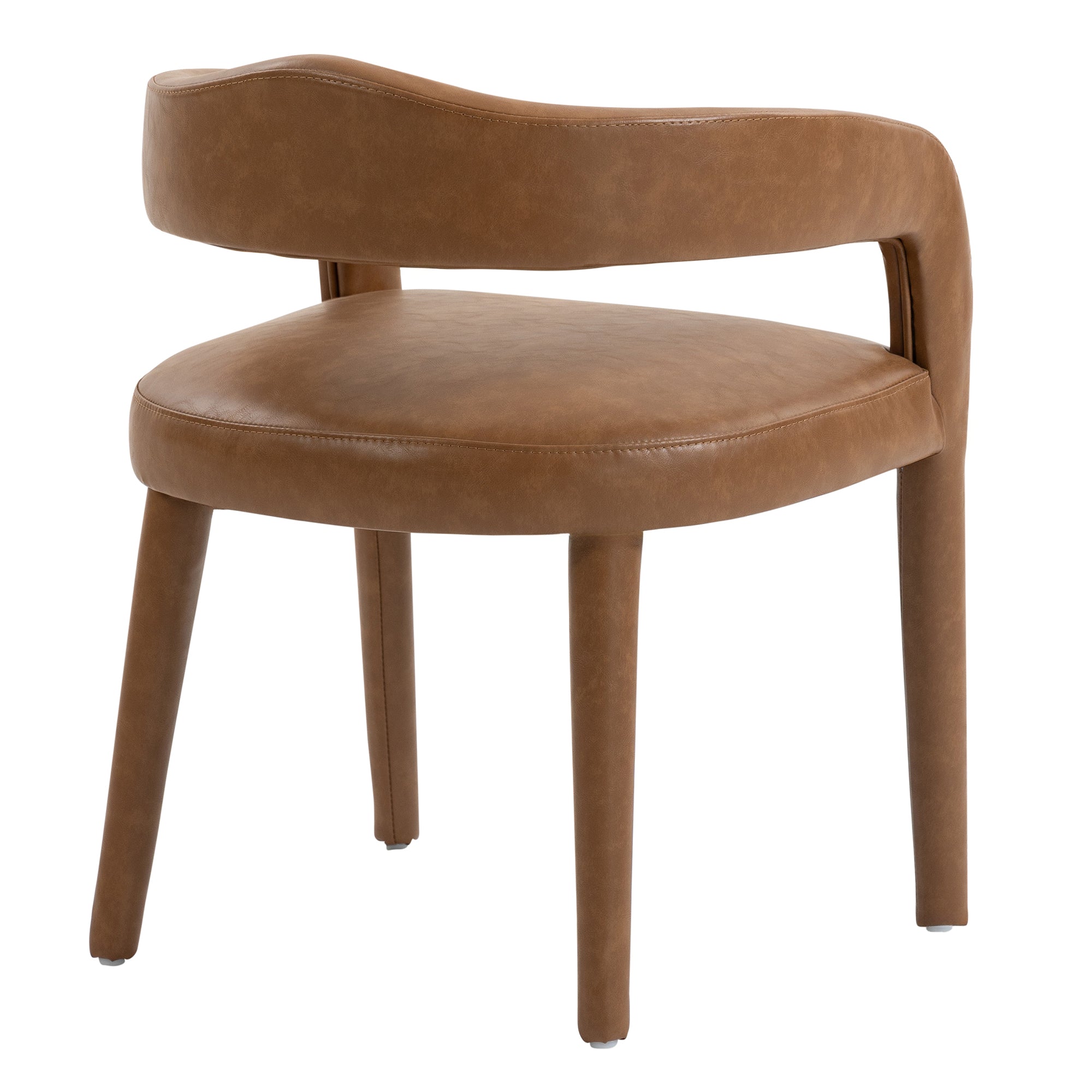 Caden Dining Chair - Saddle Vintage Faux Leather-DECOROLALA