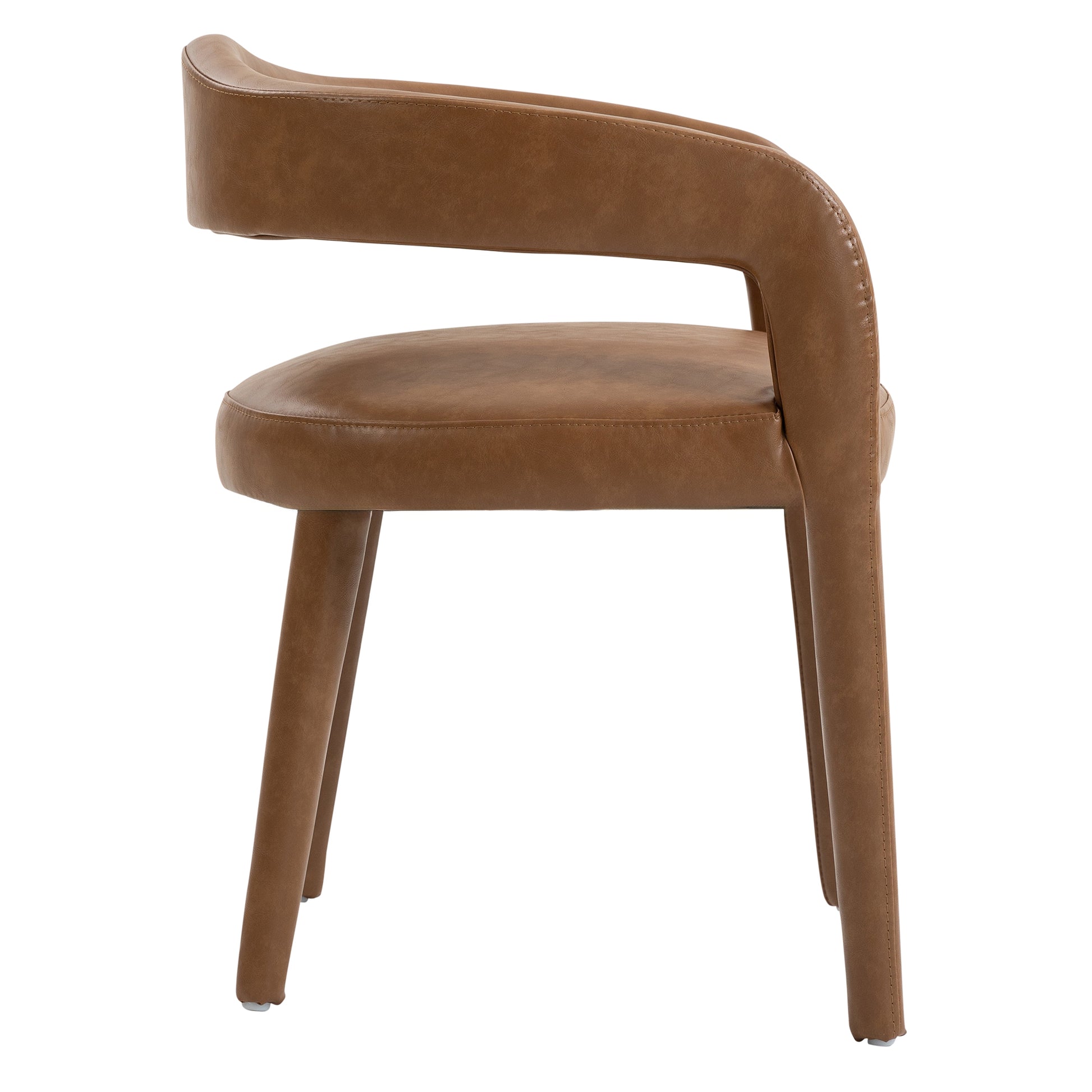 Caden Dining Chair - Saddle Vintage Faux Leather-DECOROLALA