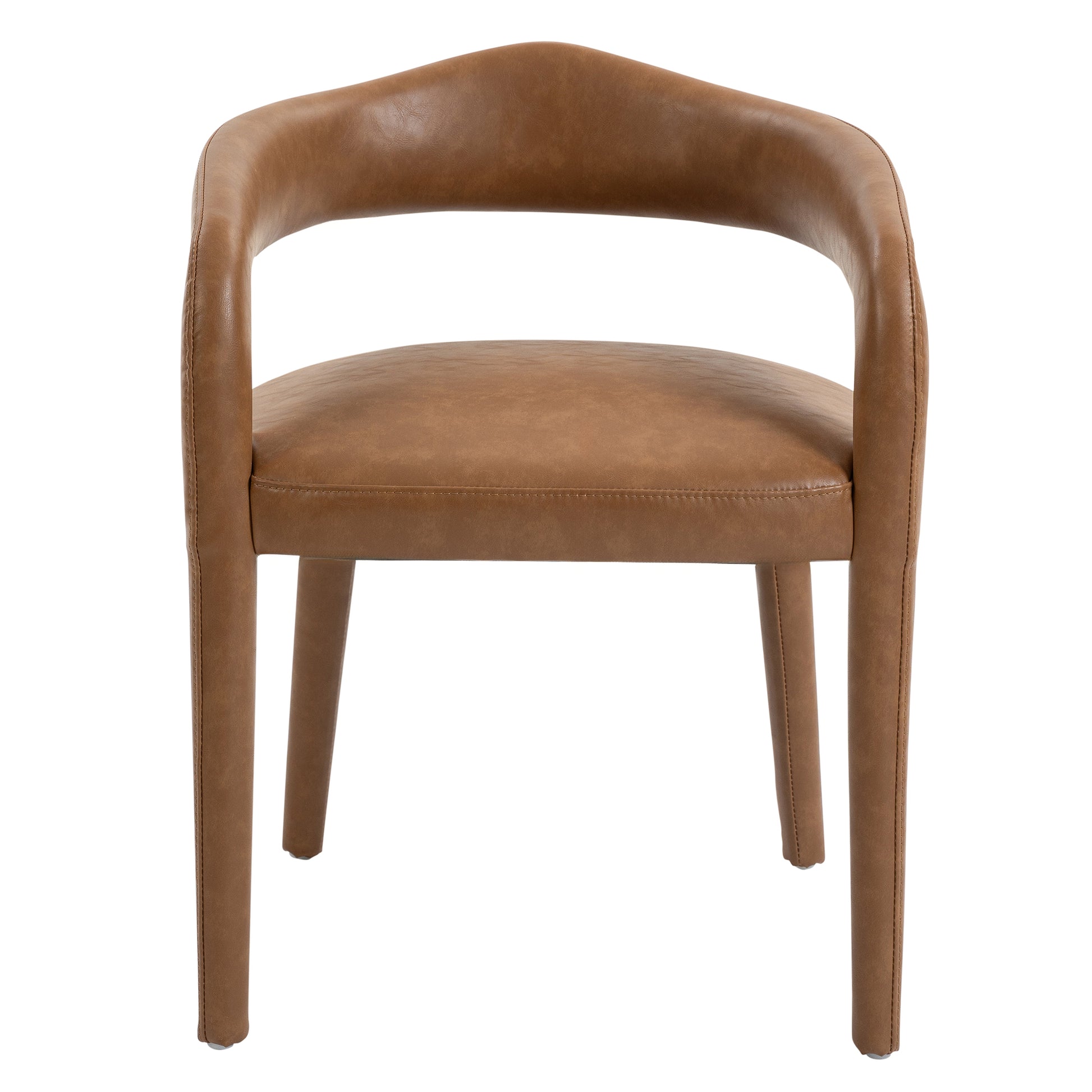 Caden Dining Chair - Saddle Vintage Faux Leather-DECOROLALA