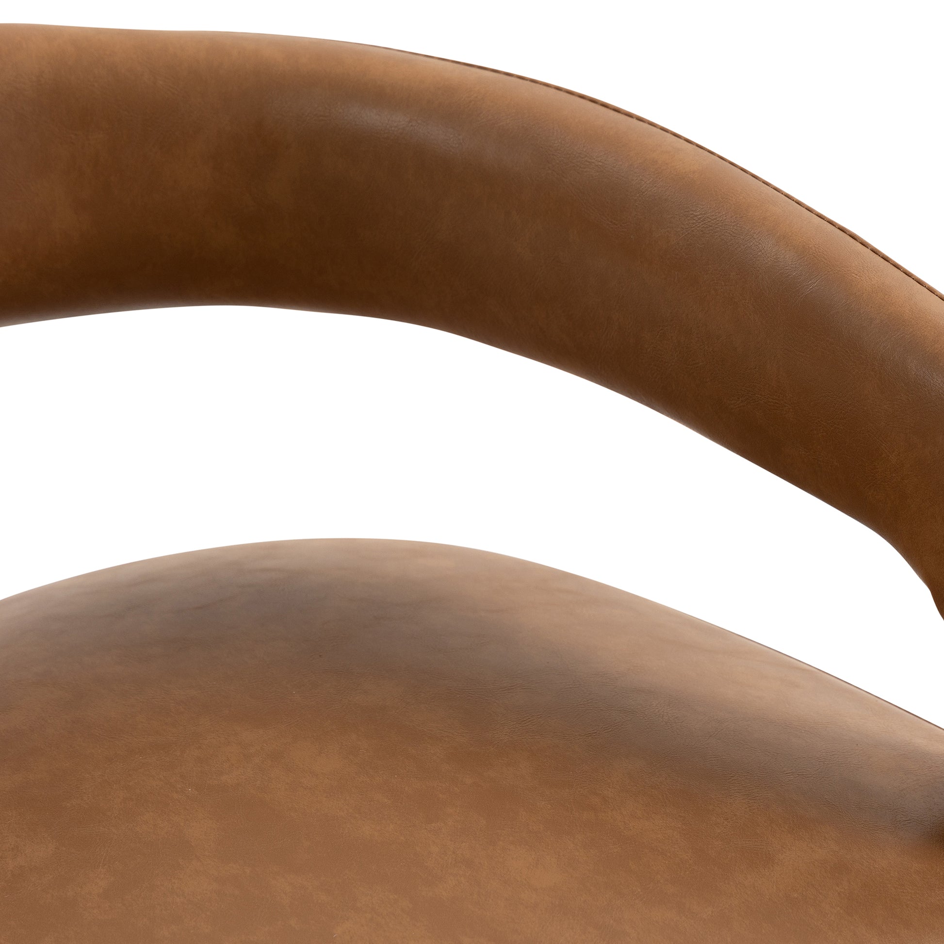 Caden Dining Chair - Saddle Vintage Faux Leather-DECOROLALA