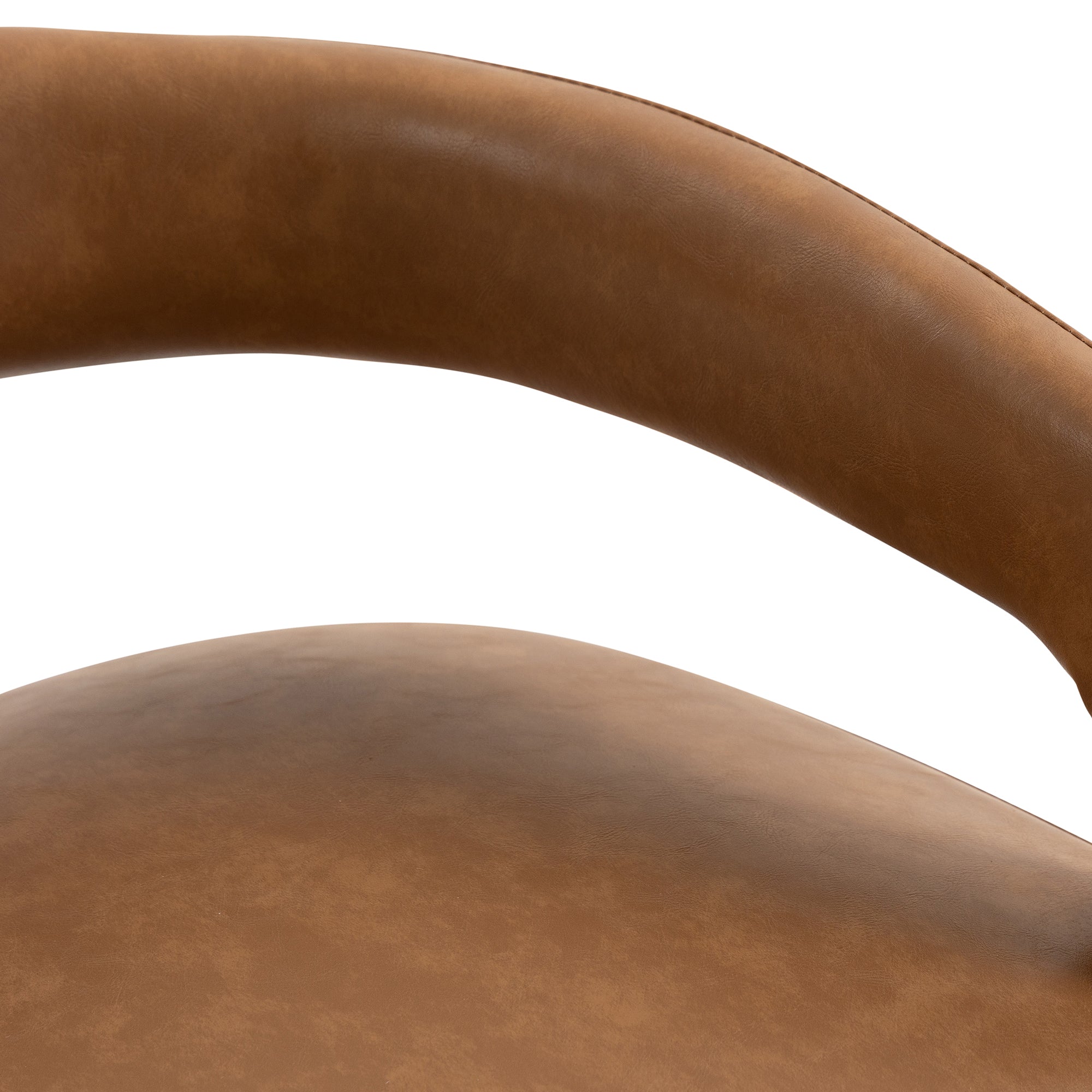 Caden Dining Chair - Saddle Vintage Faux Leather-DECOROLALA