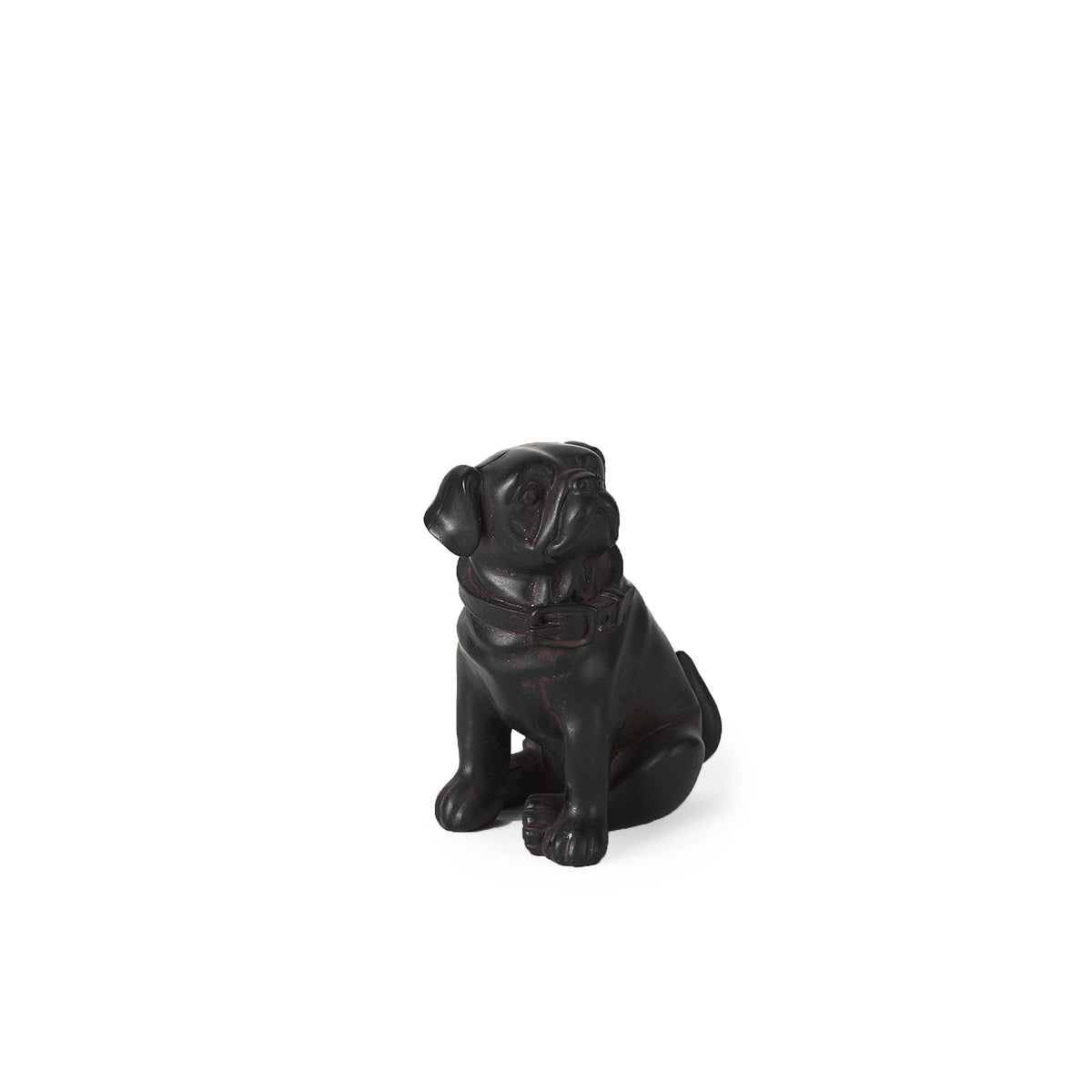 Cadence 4L x 5W Black Resin Pug Dog-Objects-DECOROLALA