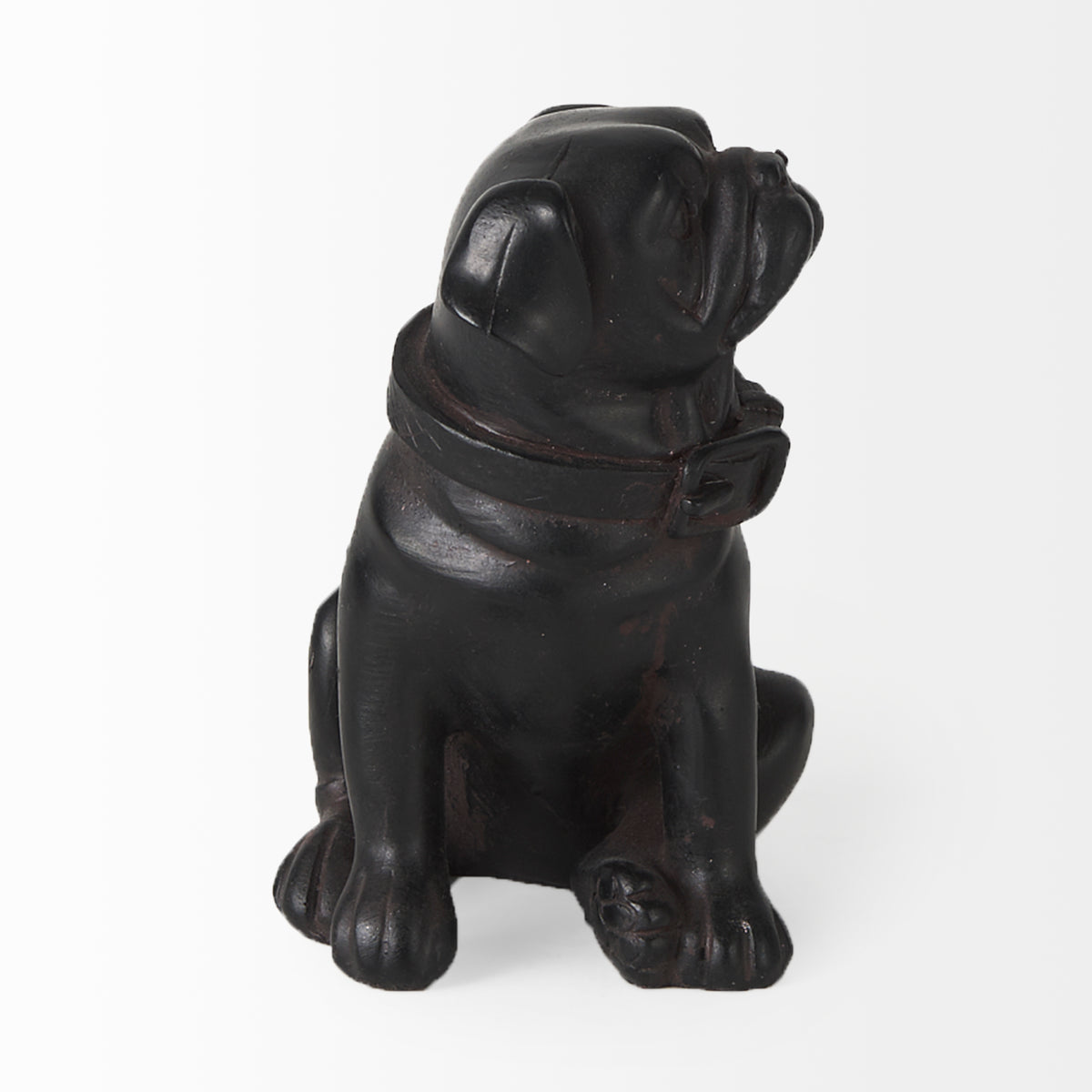 Cadence Pug Dog Resin Figure - Black 4"L x 5"W-Objects-DECOROLALA