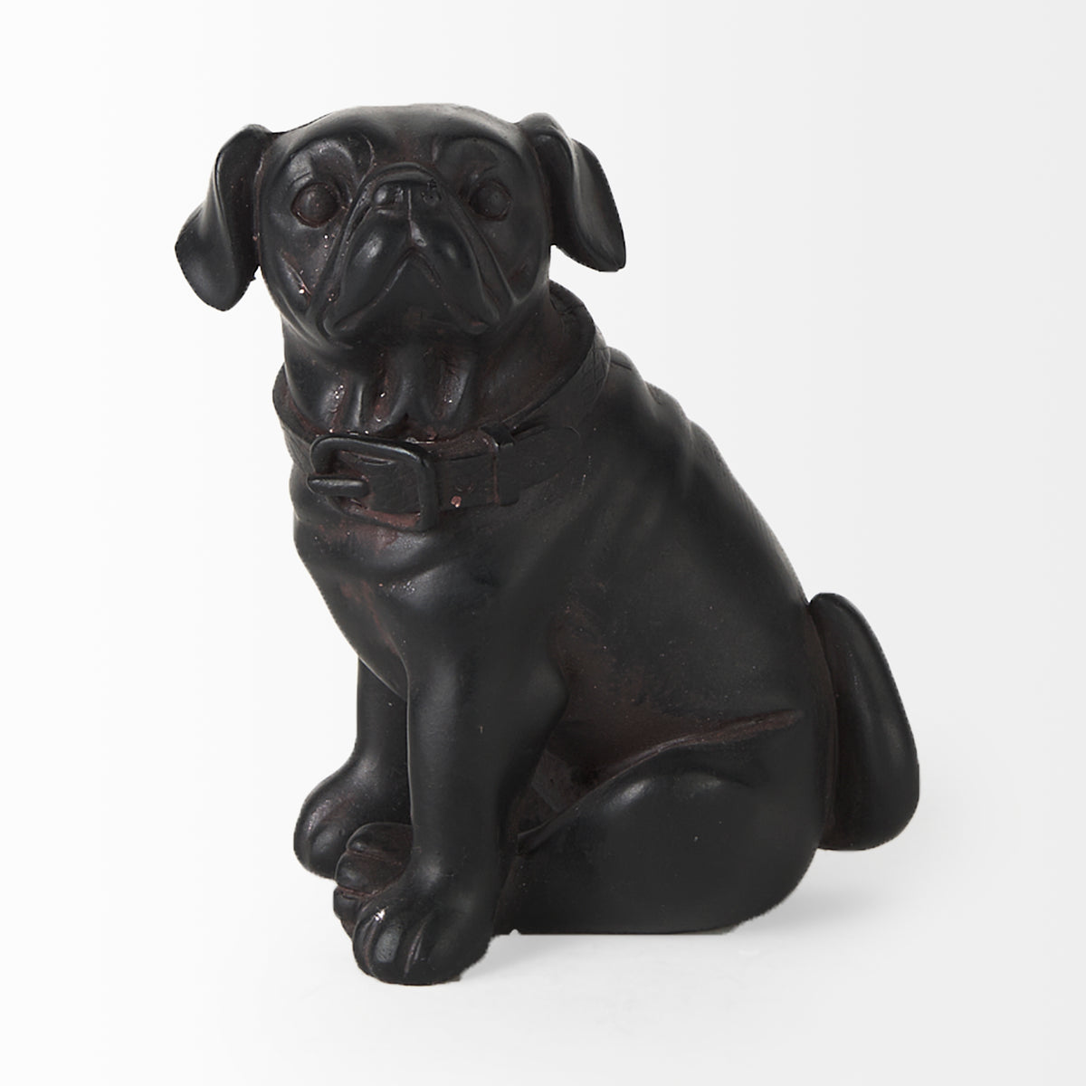 Cadence Pug Dog Resin Figure - Black 4"L x 5"W-Objects-DECOROLALA