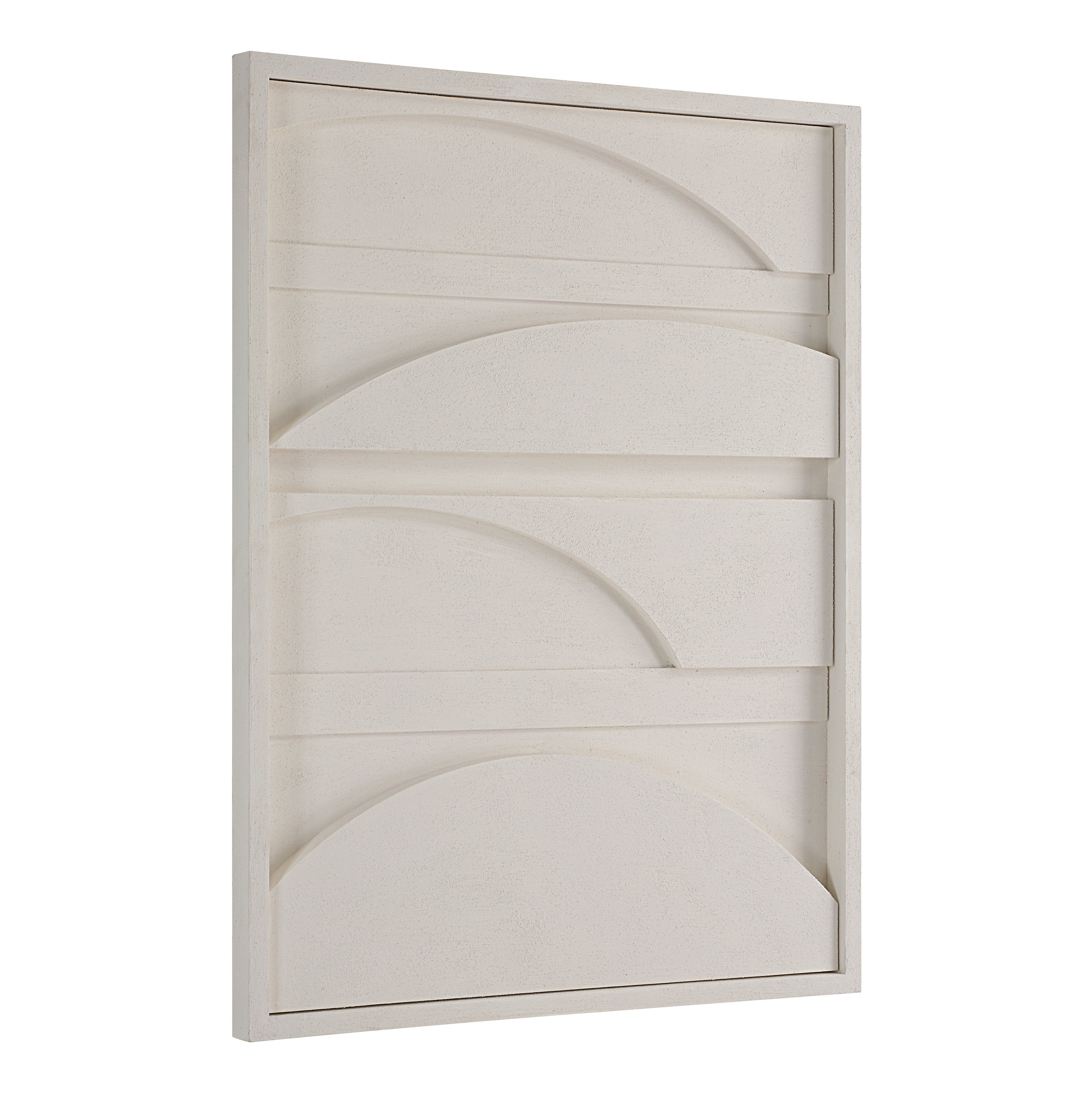 Cadieux 30" Wide Wall Decor, Matte White-Wall Art-DECOROLALA