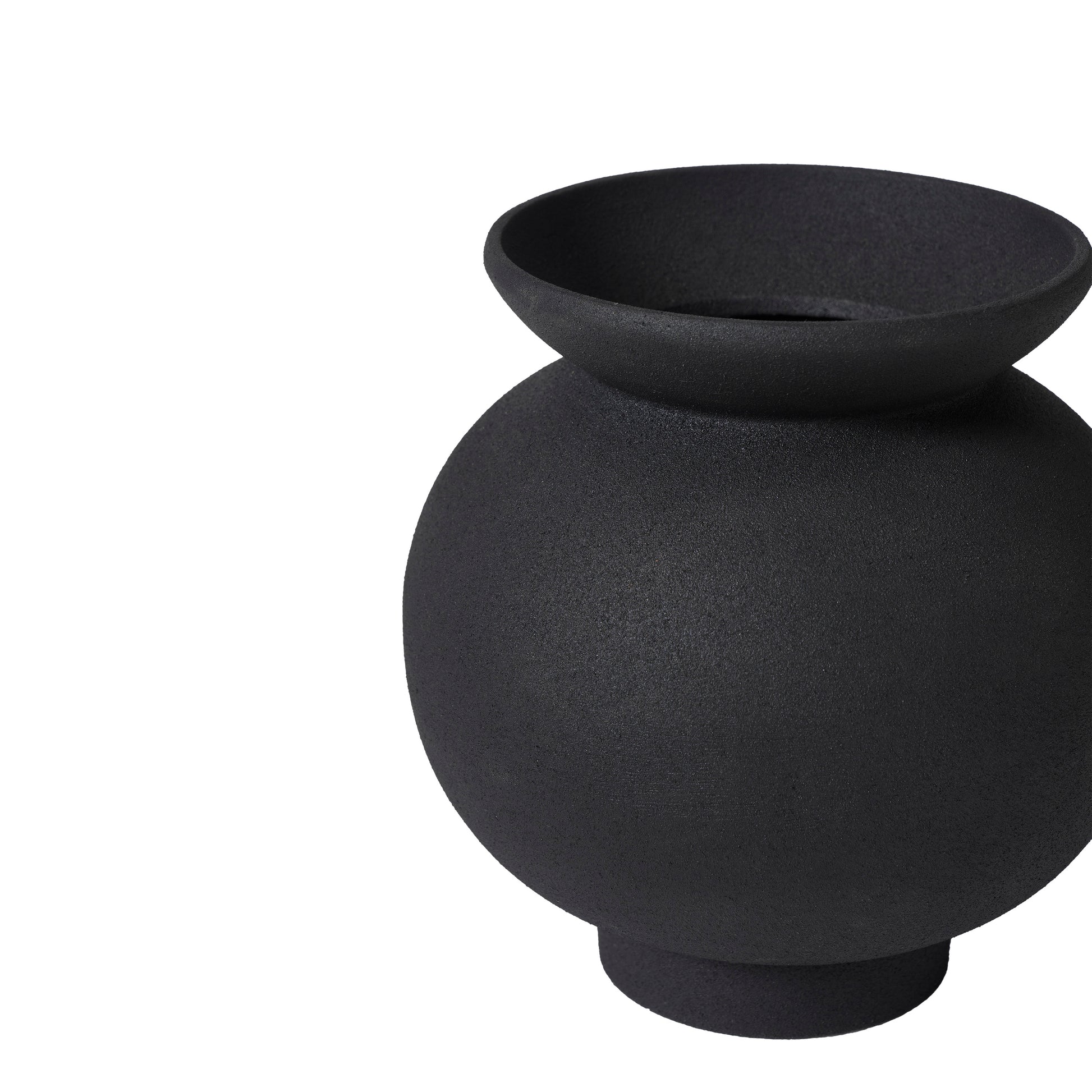 Cadiz Indoor Vase, Black-Vase-DECOROLALA