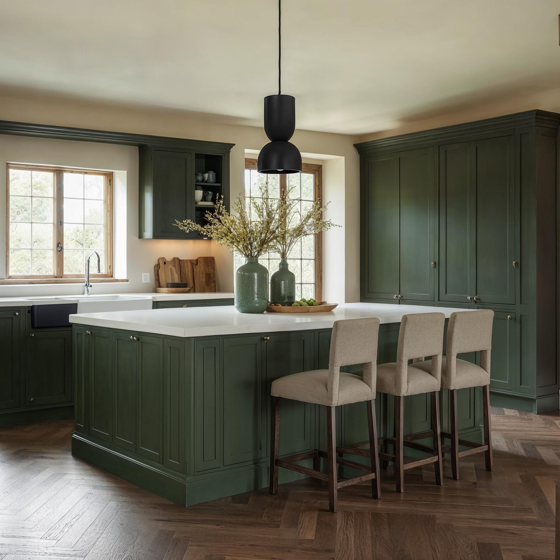 Caen 121.75" Height Ceiling Fixture, Black-Ceiling Fixture-DECOROLALA