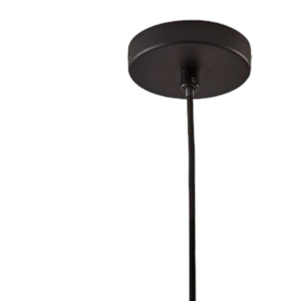 Caged Black Metal Large Ceiling Pendant-Pendants-Hanging Lights-DECOROLALA