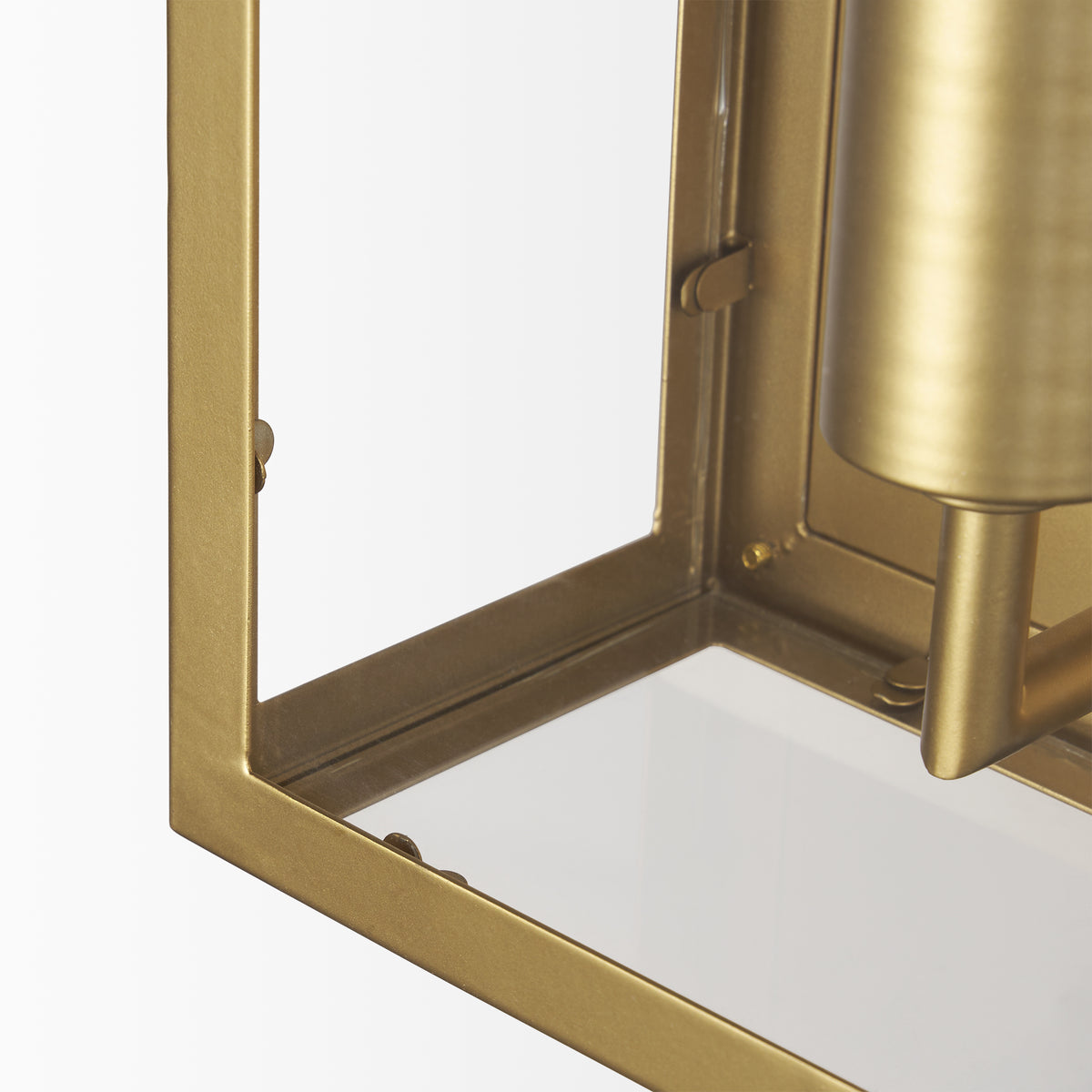 Cairn Brushed Metal w/ Glass 1-Light Wall Sconce-Wall Sconces-DECOROLALA