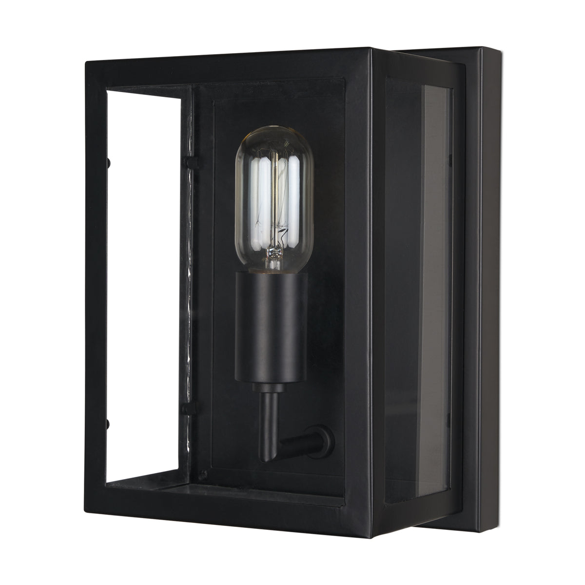 Cairn Brushed Metal w/ Glass 1-Light Wall Sconce-Wall Sconces-DECOROLALA