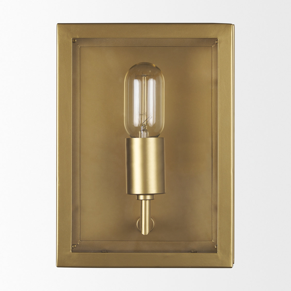 Cairn Brushed Metal w/ Glass 1-Light Wall Sconce-Wall Sconces-DECOROLALA