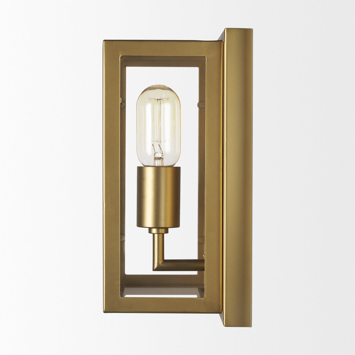 Cairn Brushed Metal w/ Glass 1-Light Wall Sconce-Wall Sconces-DECOROLALA