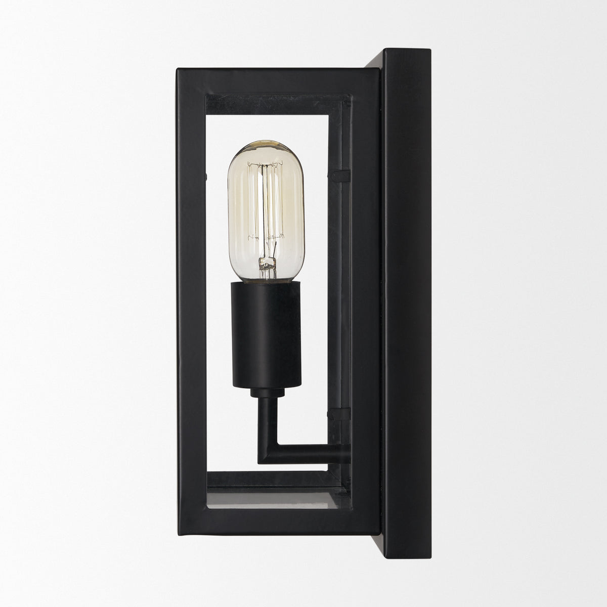 Cairn Brushed Metal w/ Glass 1-Light Wall Sconce-Wall Sconces-DECOROLALA