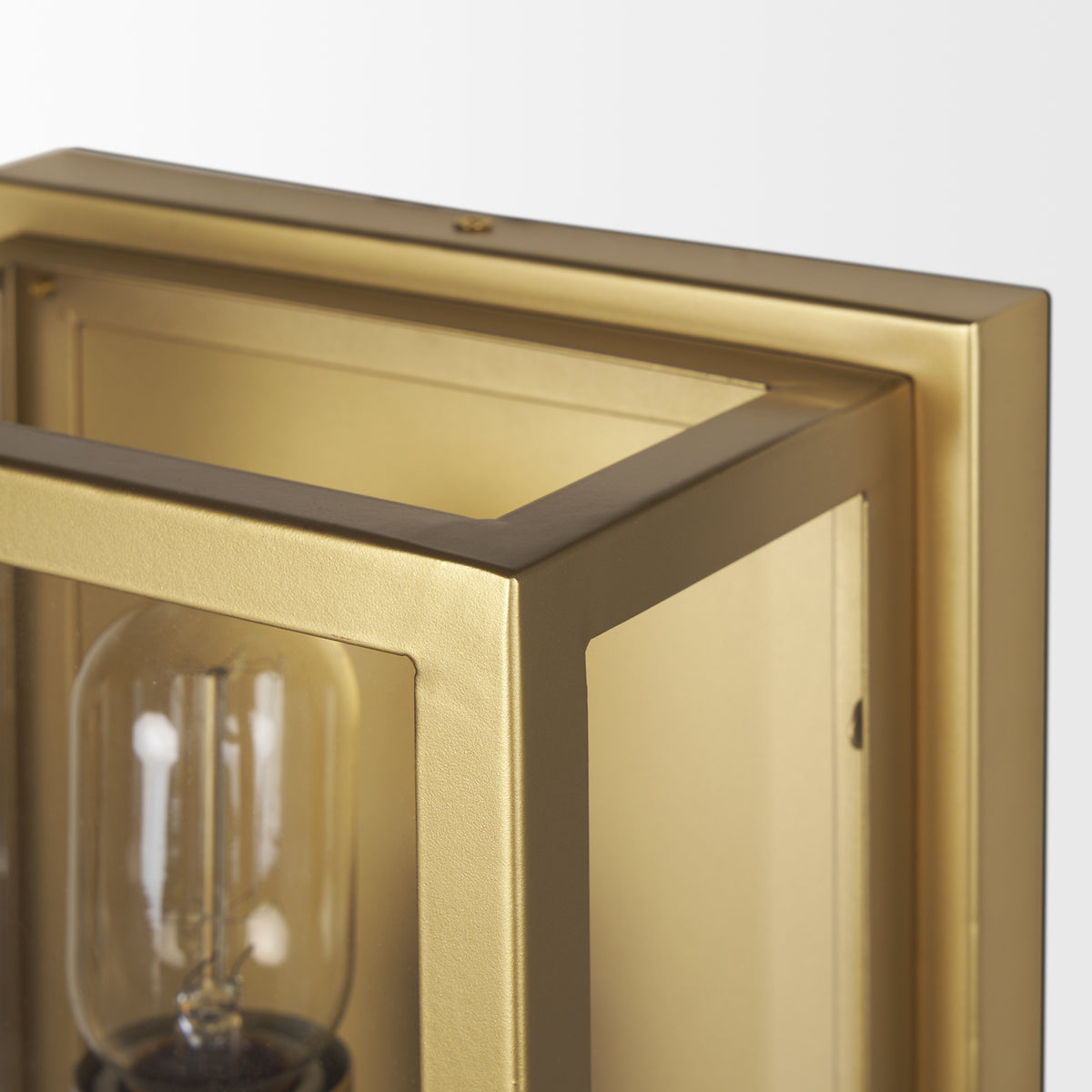 Cairn Brushed Metal w/ Glass 1-Light Wall Sconce-Wall Sconces-DECOROLALA
