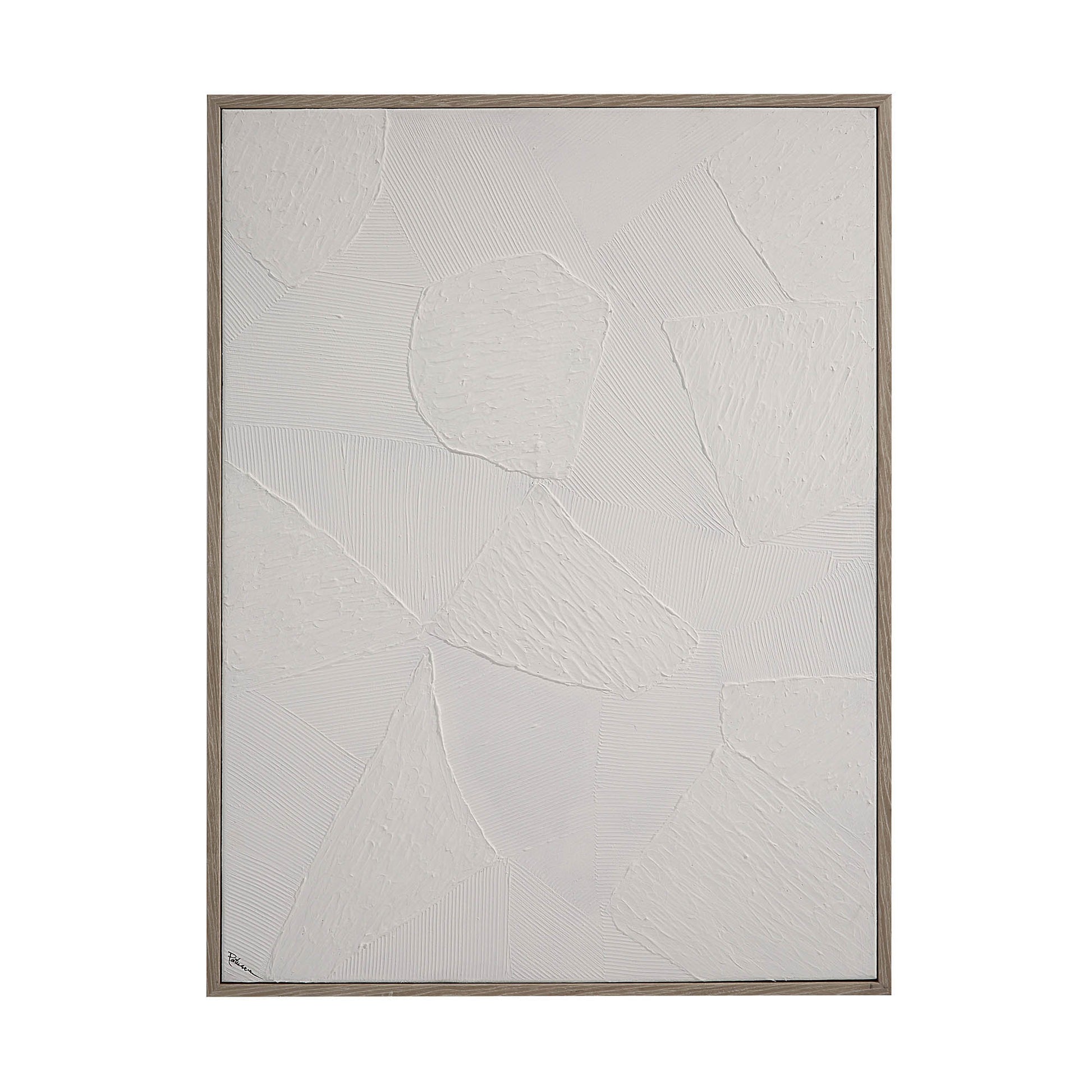 Cairns 48" Wide Canvas Art, White-Canvas Art-DECOROLALA