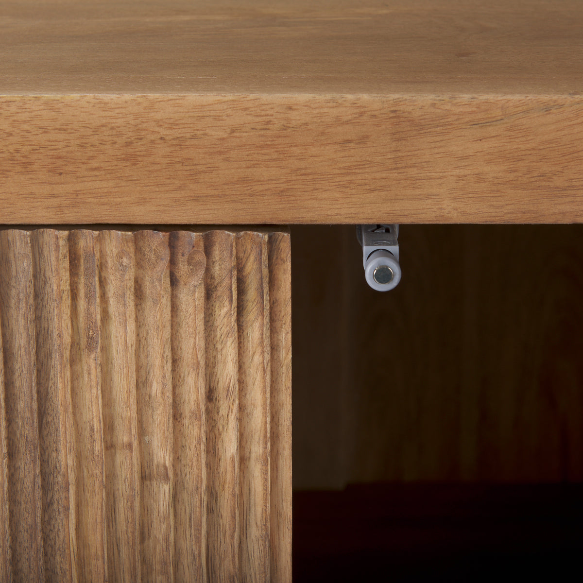 Cairo 2 Door Wood and Metal Cabinet - Light Brown-Accent Cabinets & Chests-DECOROLALA