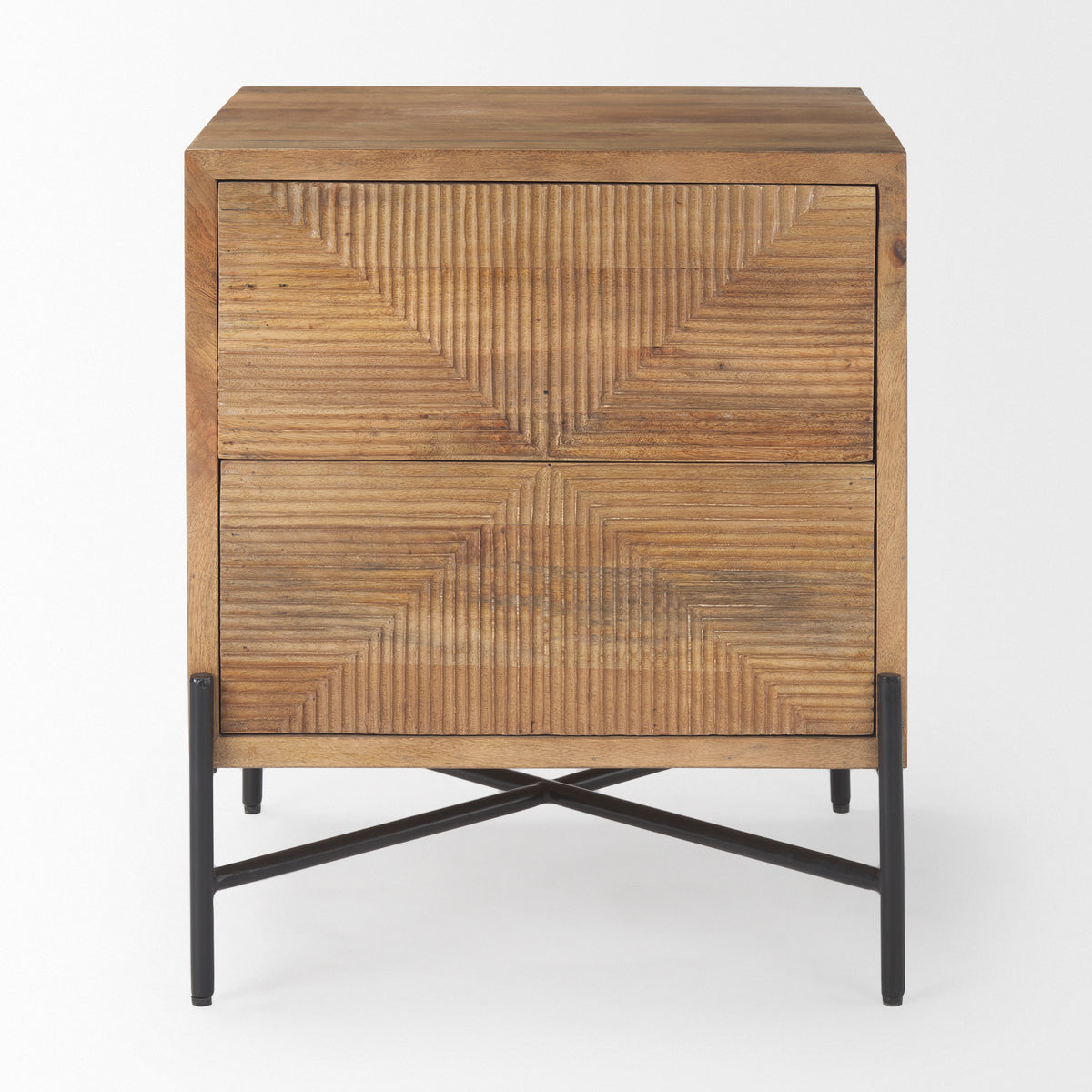 Cairo 22.0L x 22.0W x 26.0H Wood 2 Drawer Accent table-End and Side Tables-DECOROLALA