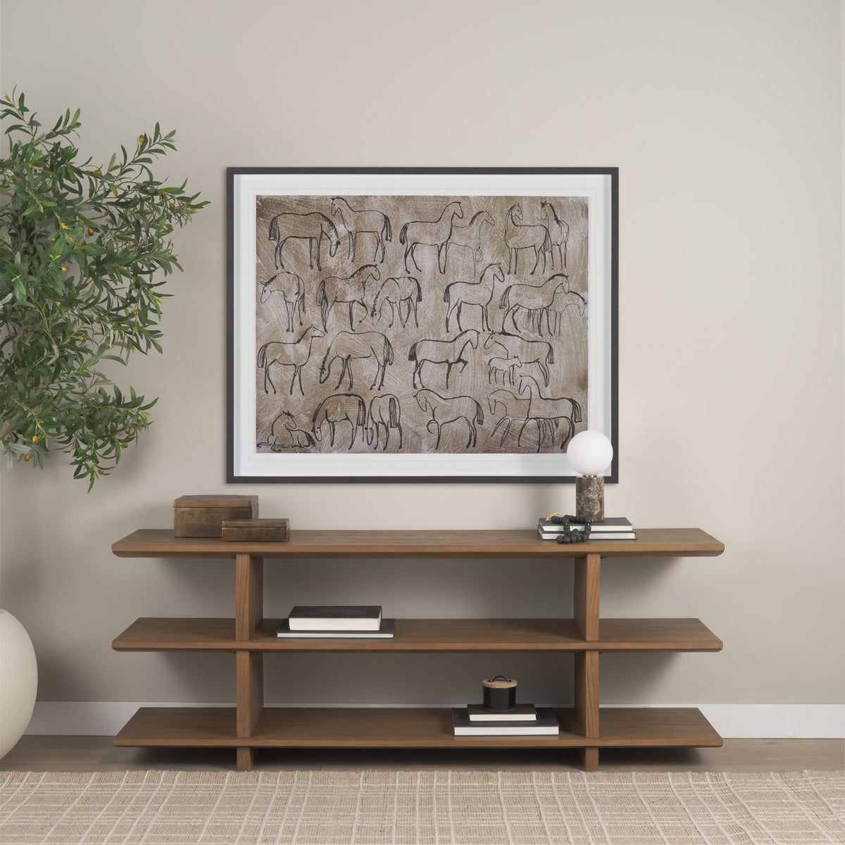 Caldo Brown Marble Base w/ Frosted Glass Globe Table Lamp-Table Lamps-DECOROLALA