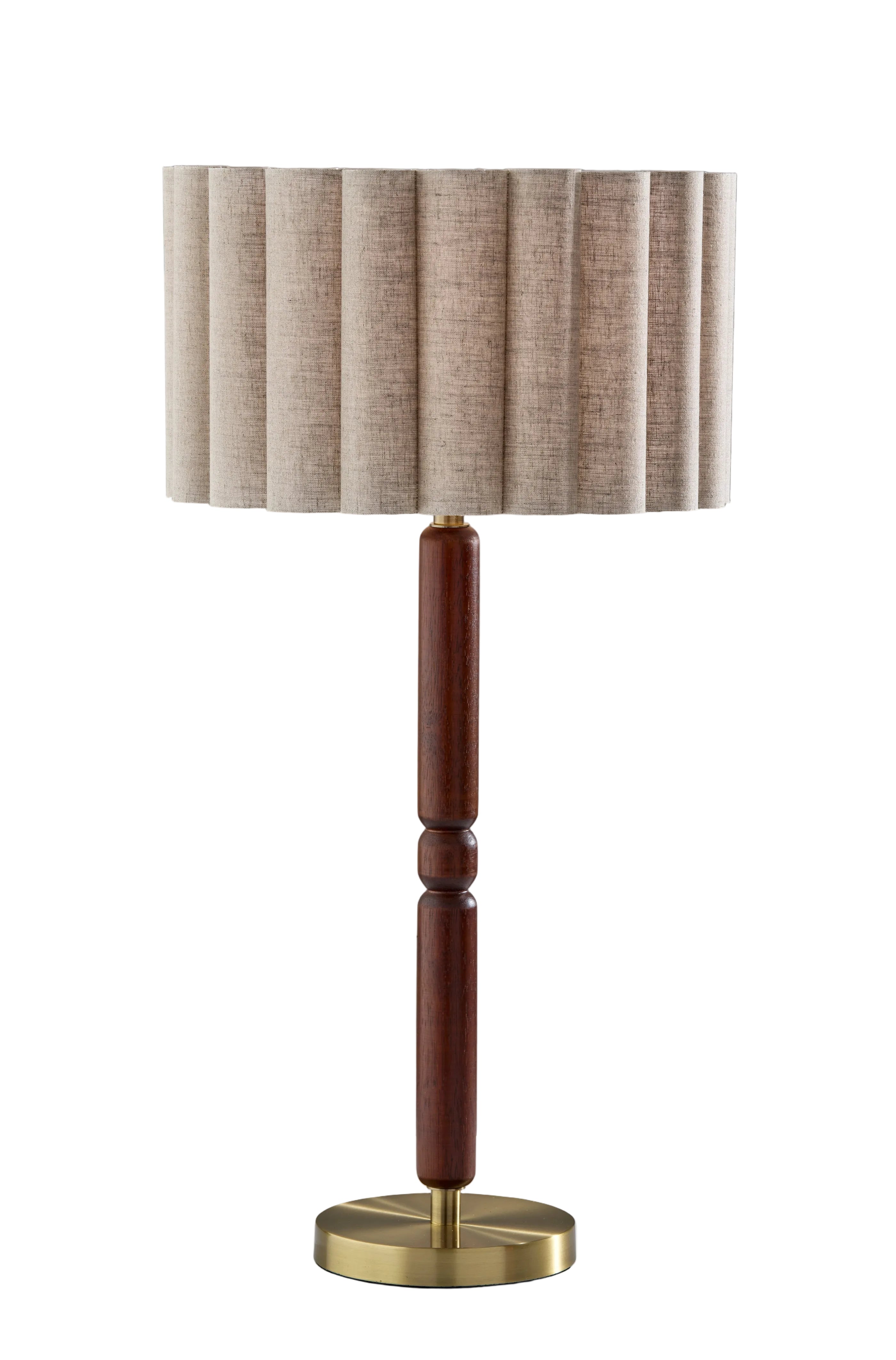 Caldwell Floor Lamp 61" 3-Way Scalloped-Lighting-DECOROLALA