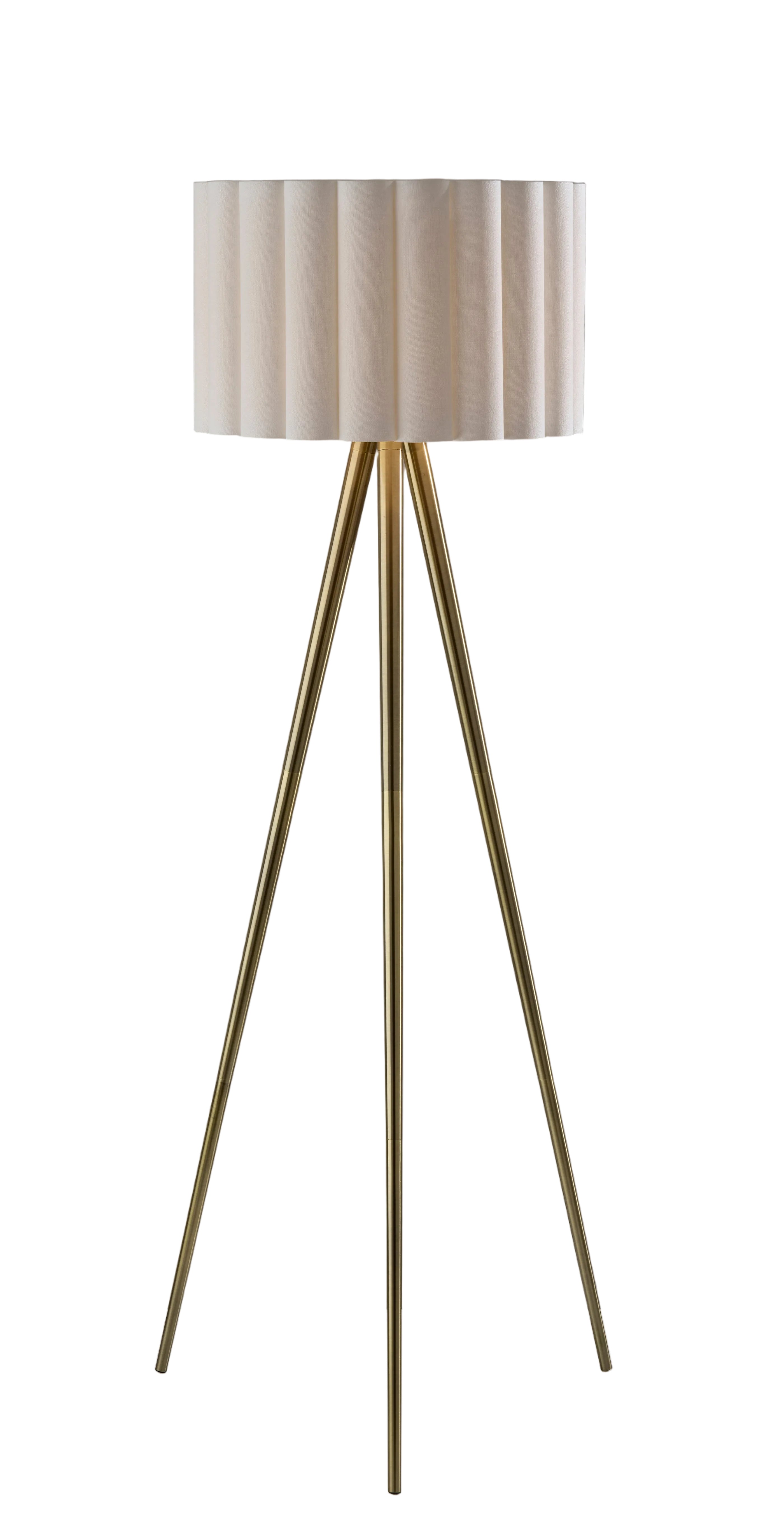 Caldwell Floor Lamp 61" Antique Brass-Lighting-DECOROLALA