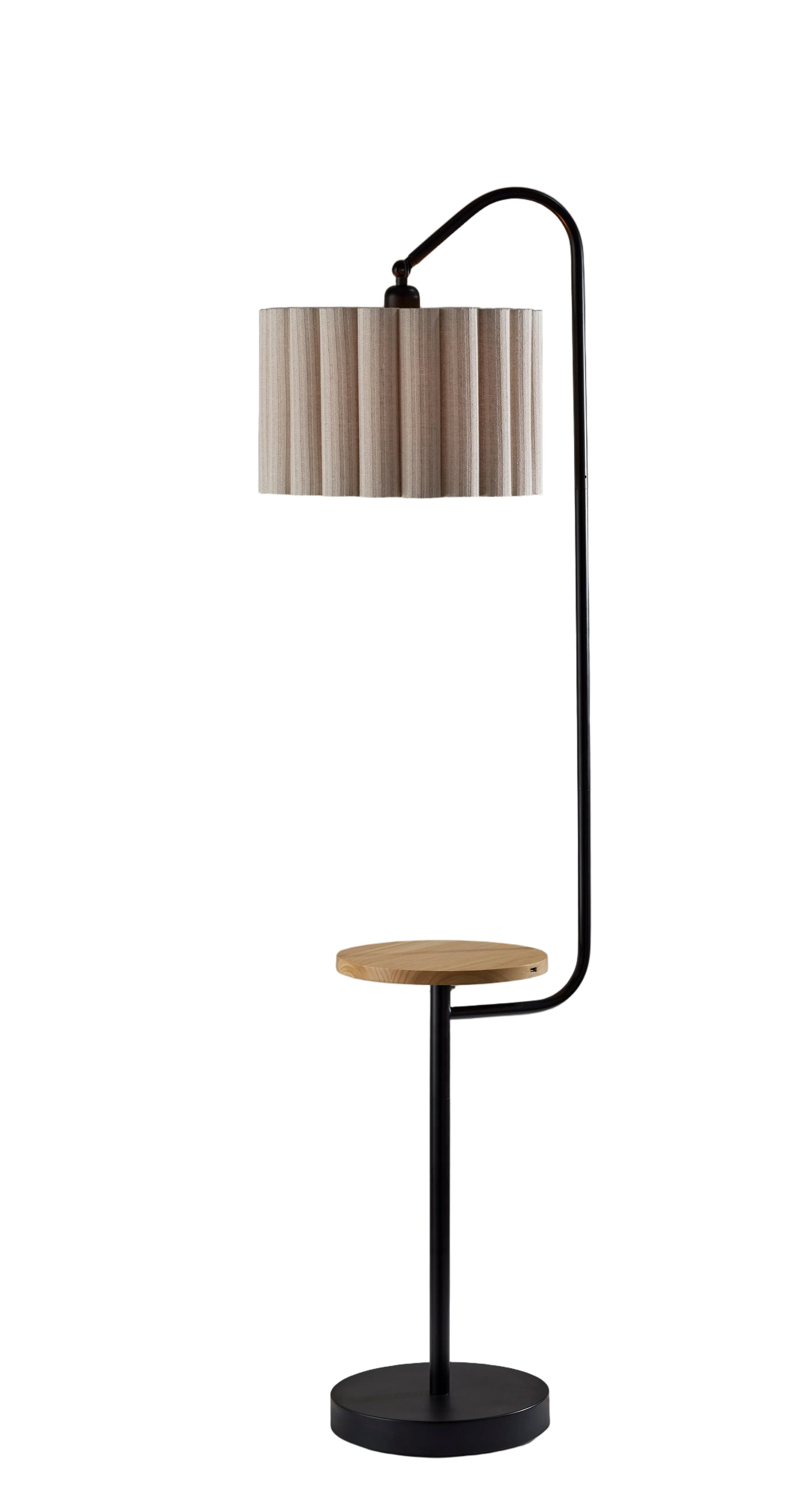 Caldwell Shelf Floor Lamp- Black-Lighting-DECOROLALA