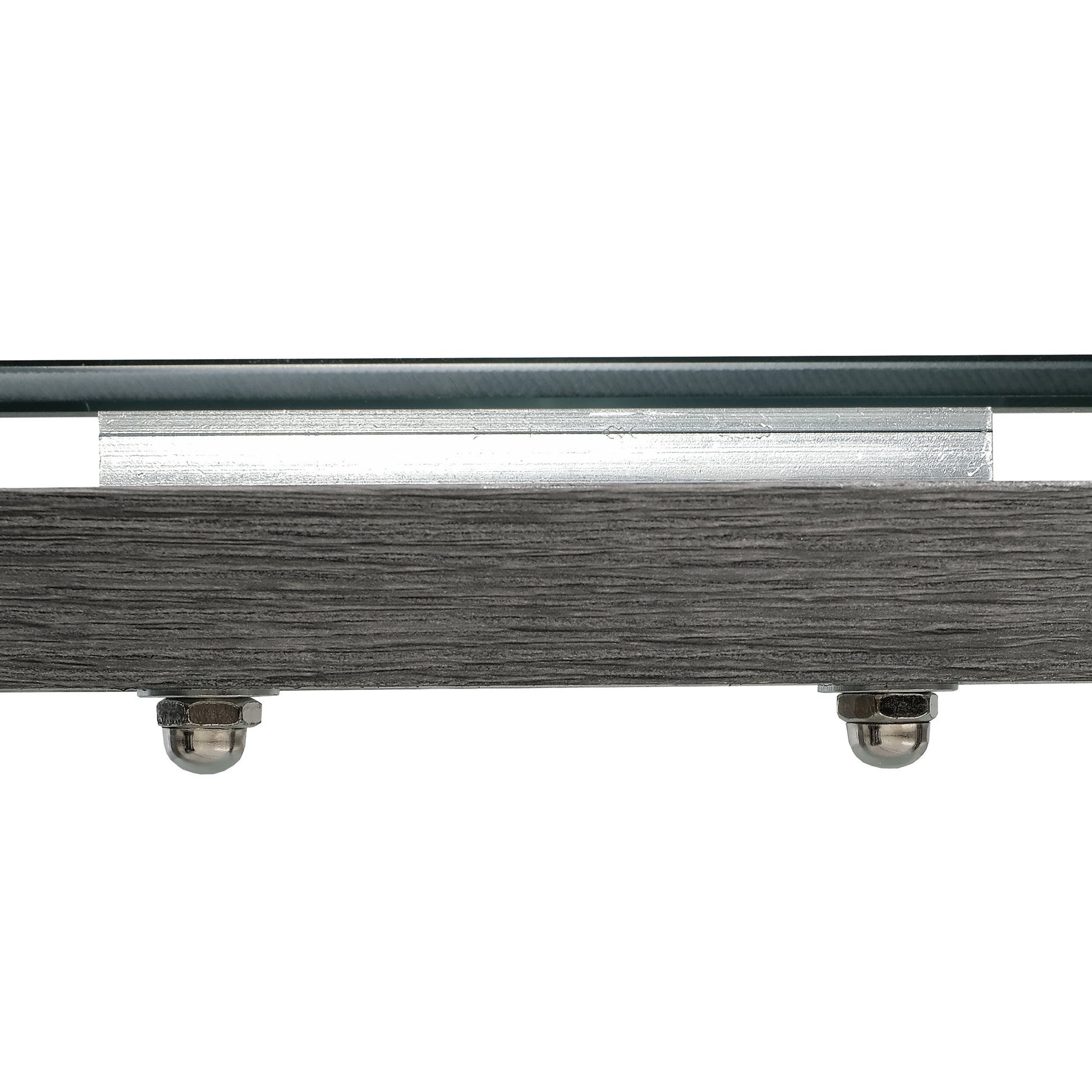 Caleb End Table with Glass Shelf-End Table-DECOROLALA