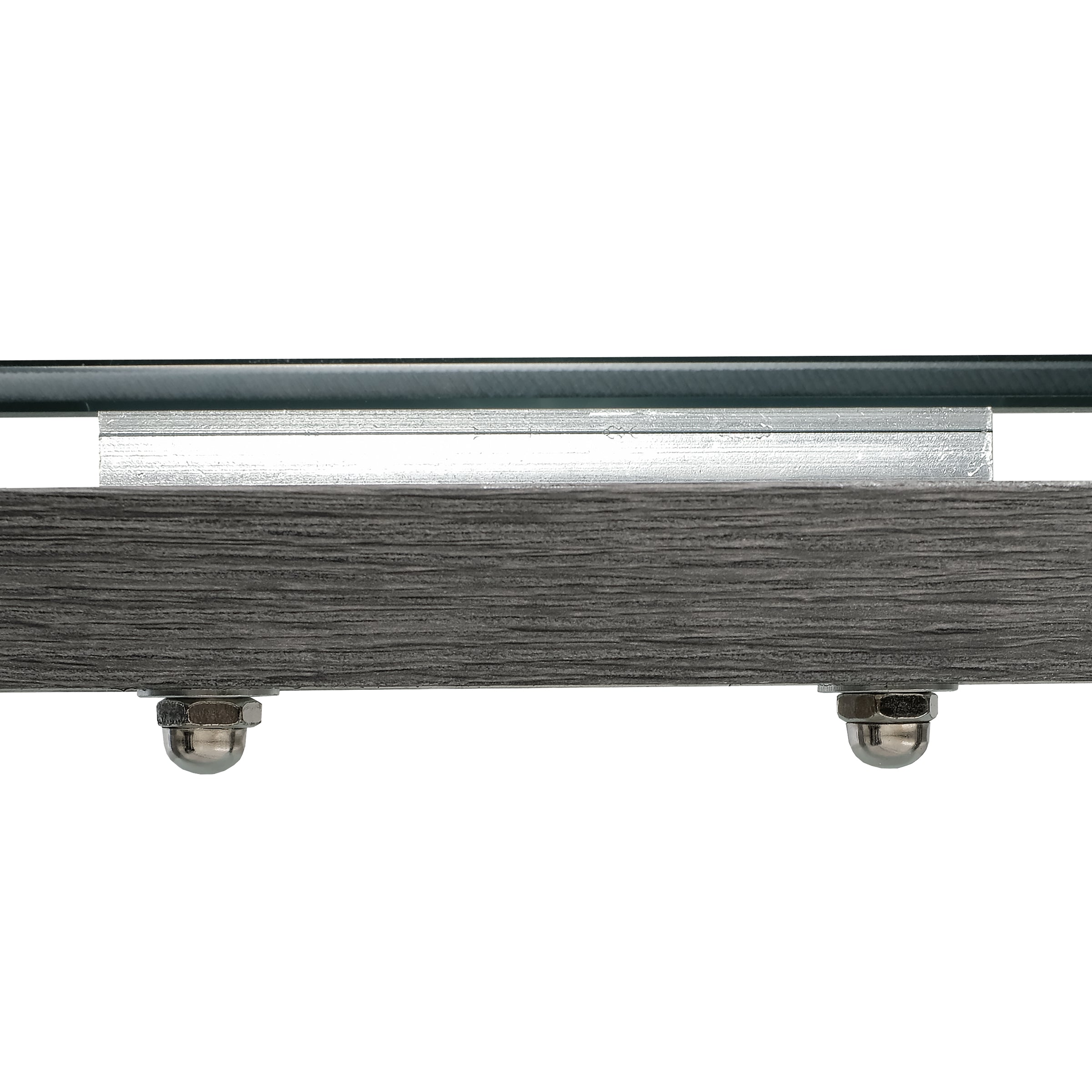 Caleb End Table with Glass Shelf-End Table-DECOROLALA