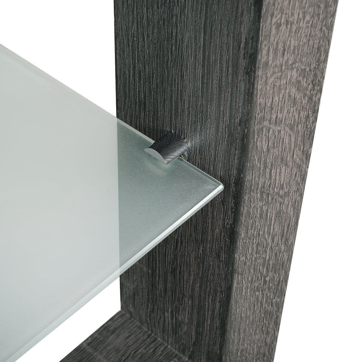 Caleb End Table with Glass Shelf-End Tables-DECOROLALA