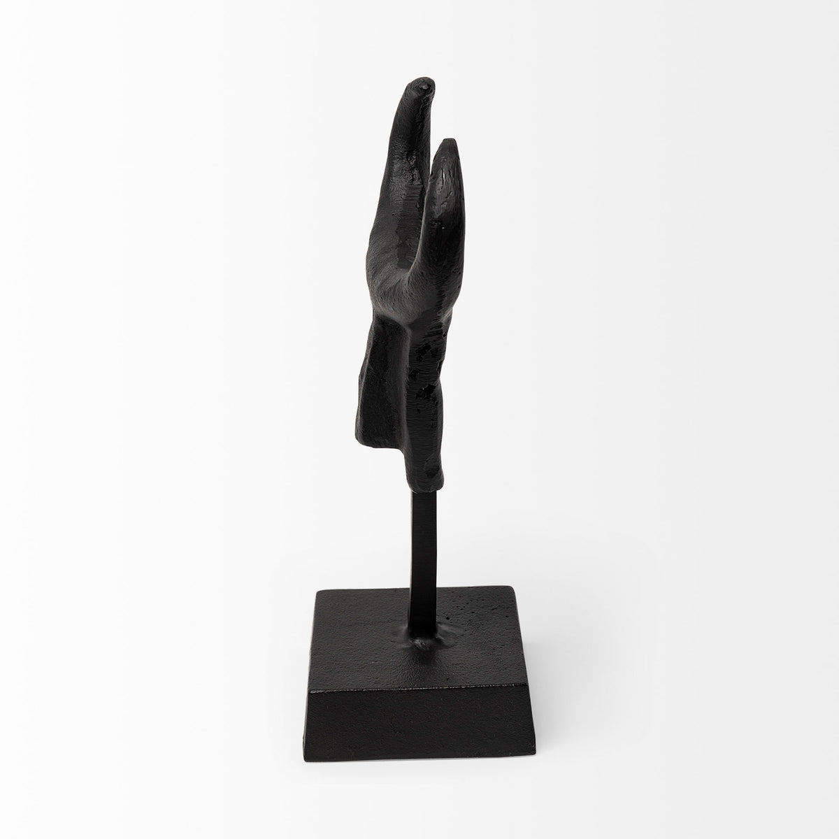 Caleb Tribal Figurine - Black Metal 4"L x 5"W-Objects-DECOROLALA