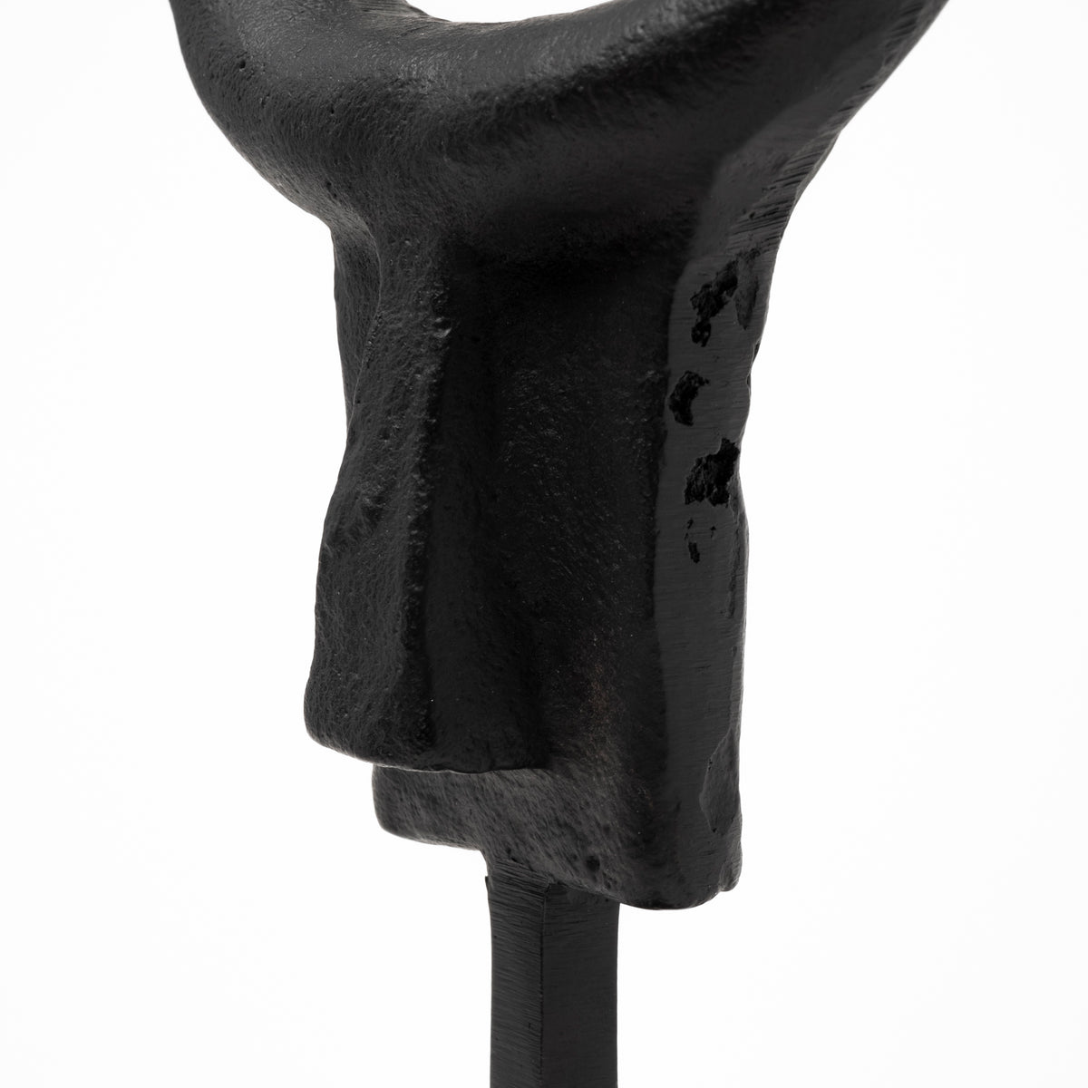 Caleb Tribal Figurine - Black Metal 4"L x 5"W-Objects-DECOROLALA