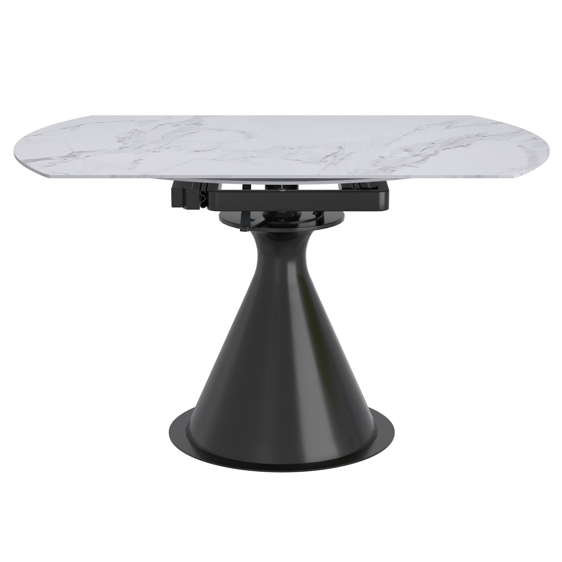 Calisto Extension Dining Table - White Marble Sintered Stone-DECOROLALA