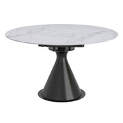 Calisto Extension Dining Table - White Marble Sintered Stone-DECOROLALA