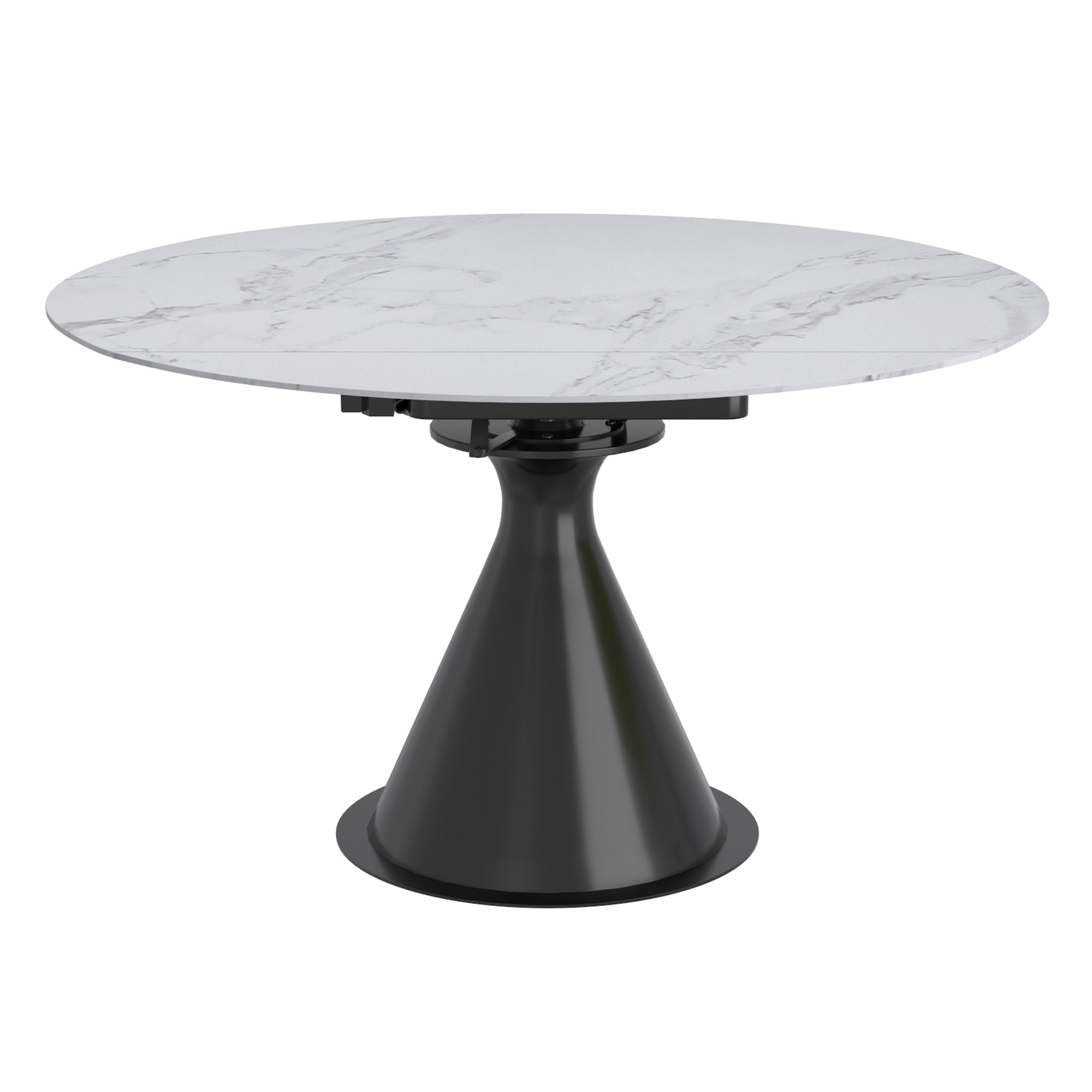 Calisto Extension Dining Table - White Marble Sintered Stone-DECOROLALA