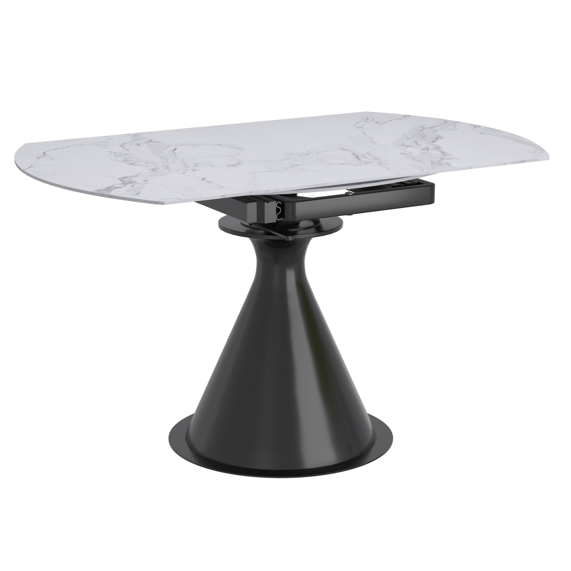 Calisto Scarlet 5-Piece Dining Set - Round Sintered Stone Table-DECOROLALA