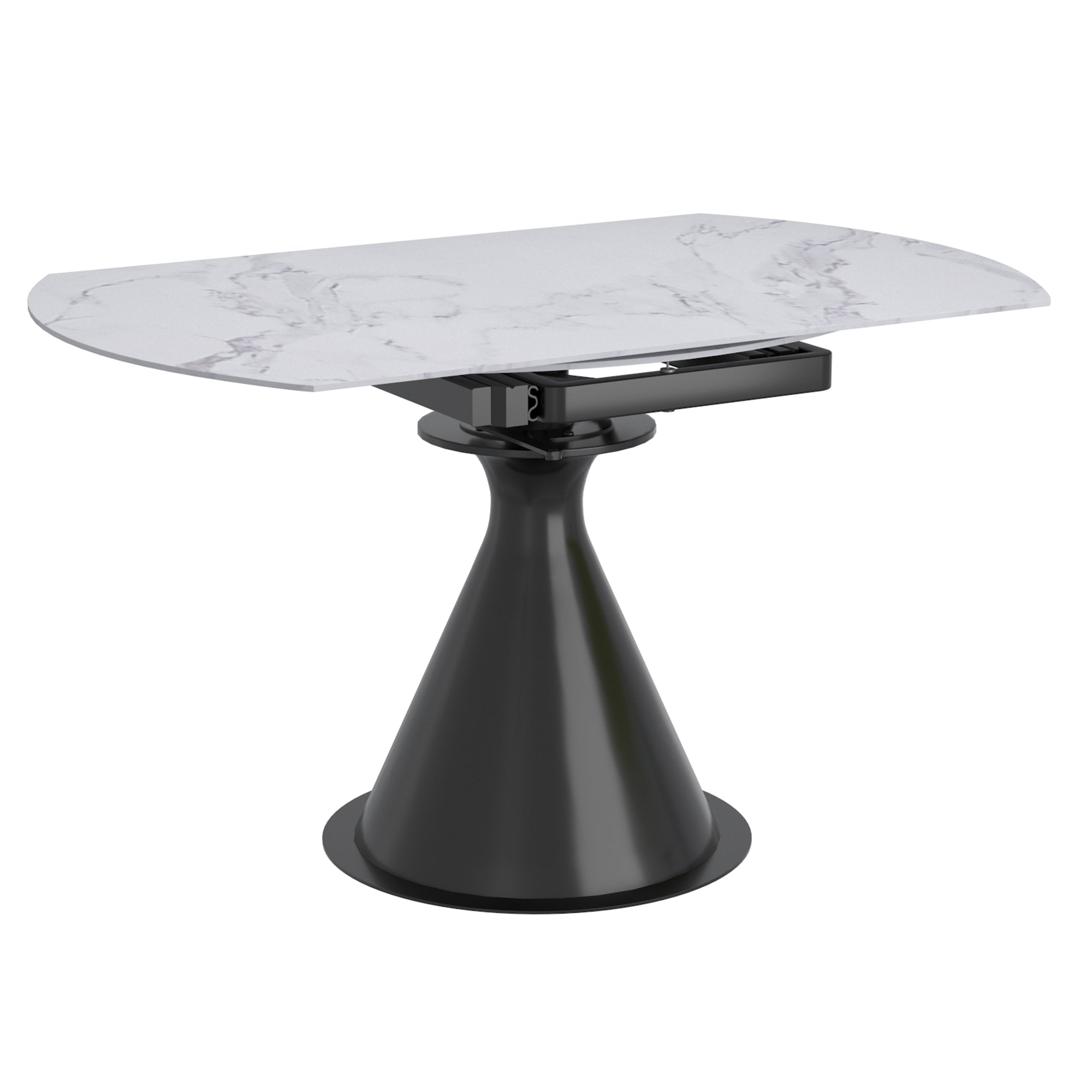 Calisto Scarlet 5-Piece Dining Set - Round Sintered Stone Table-DECOROLALA