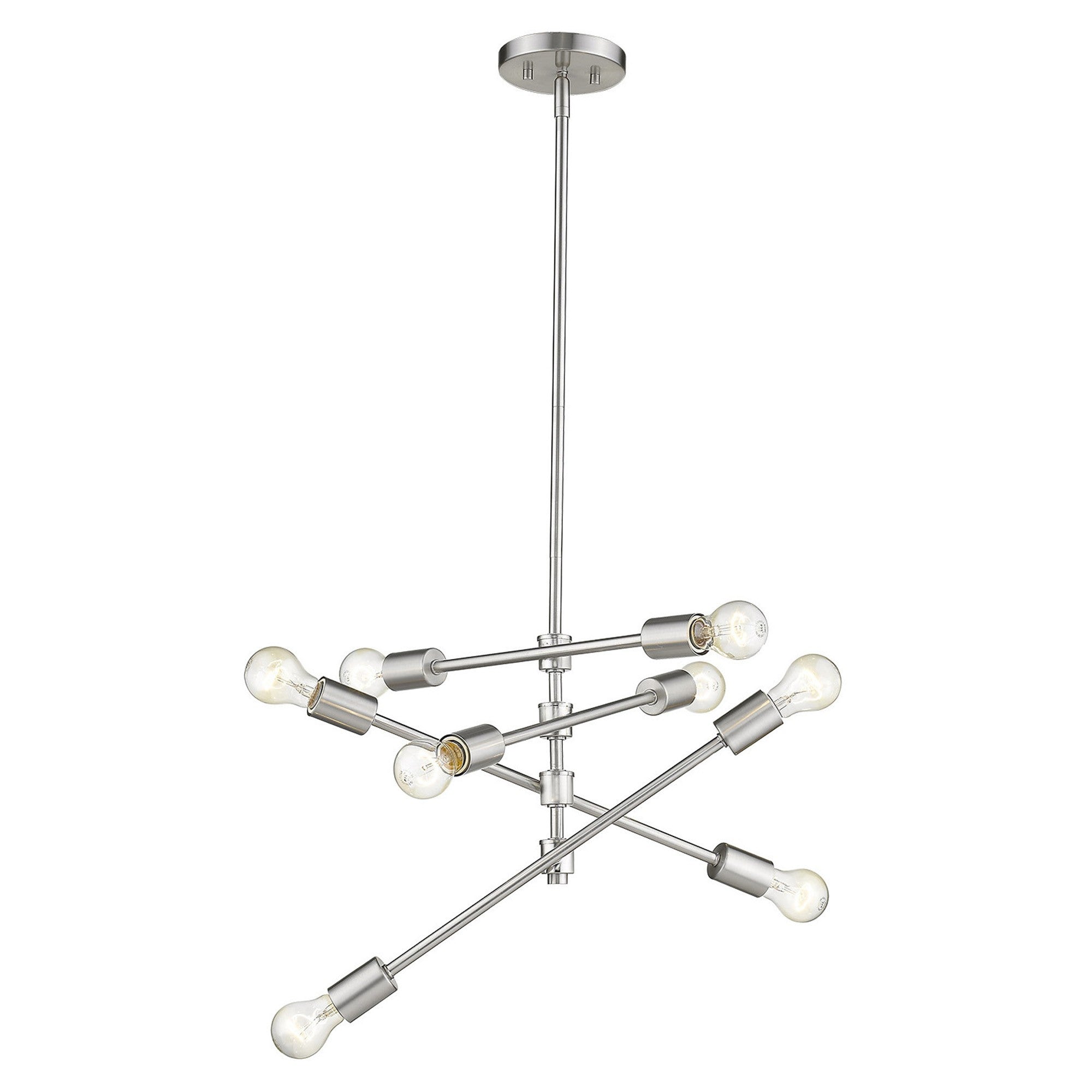 Calix 8-Light Satin Nickel Pendant-Pendants-Hanging Lights-DECOROLALA