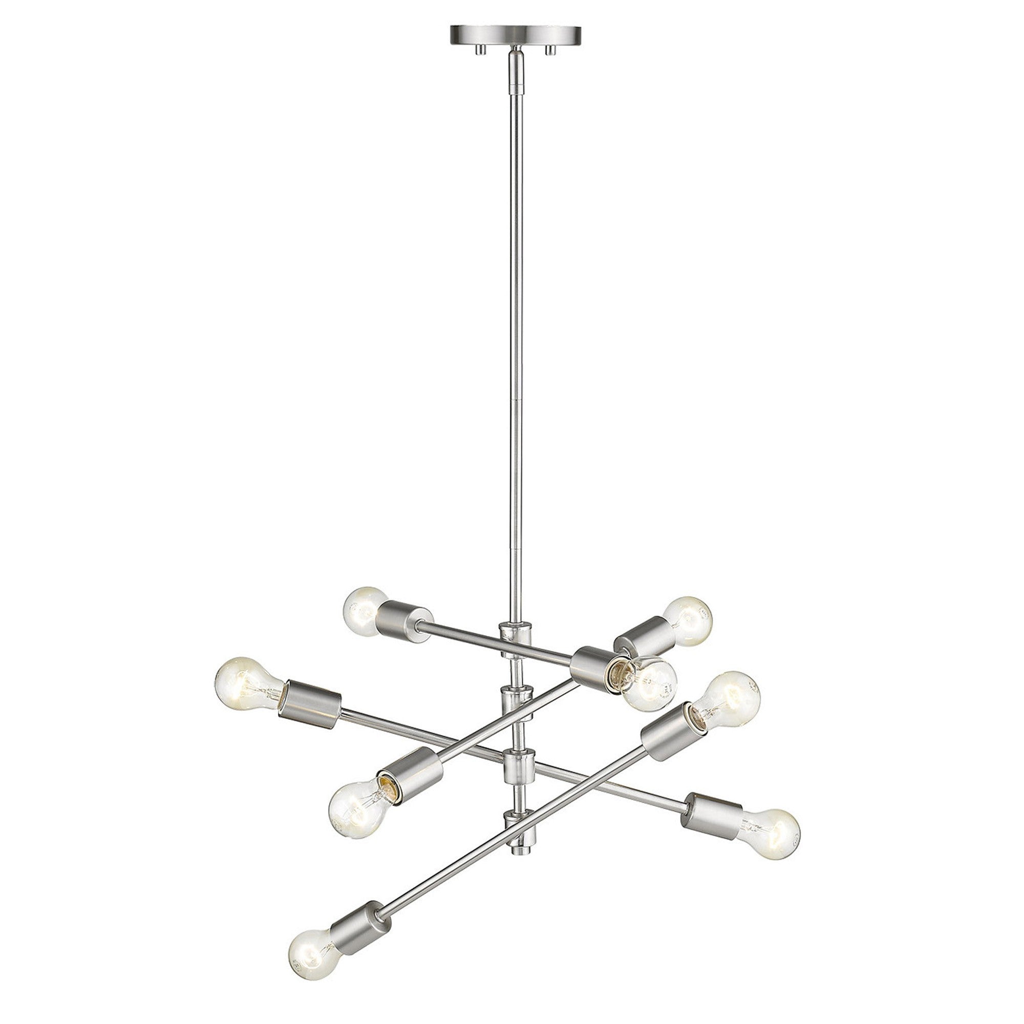Calix 8-Light Satin Nickel Pendant-Pendants-Hanging Lights-DECOROLALA
