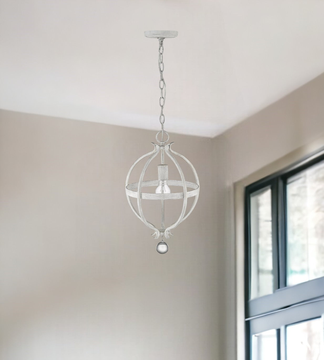 Callie 1-Light Country White Pendant-Pendants-Hanging Lights-DECOROLALA