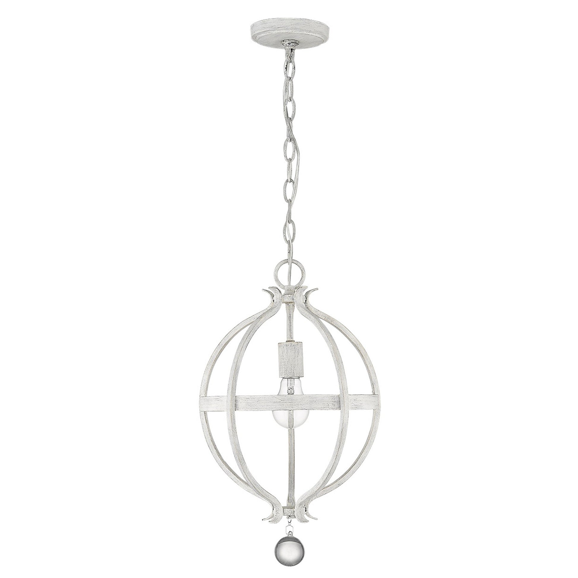 Callie 1-Light Country White Pendant-Pendants-Hanging Lights-DECOROLALA