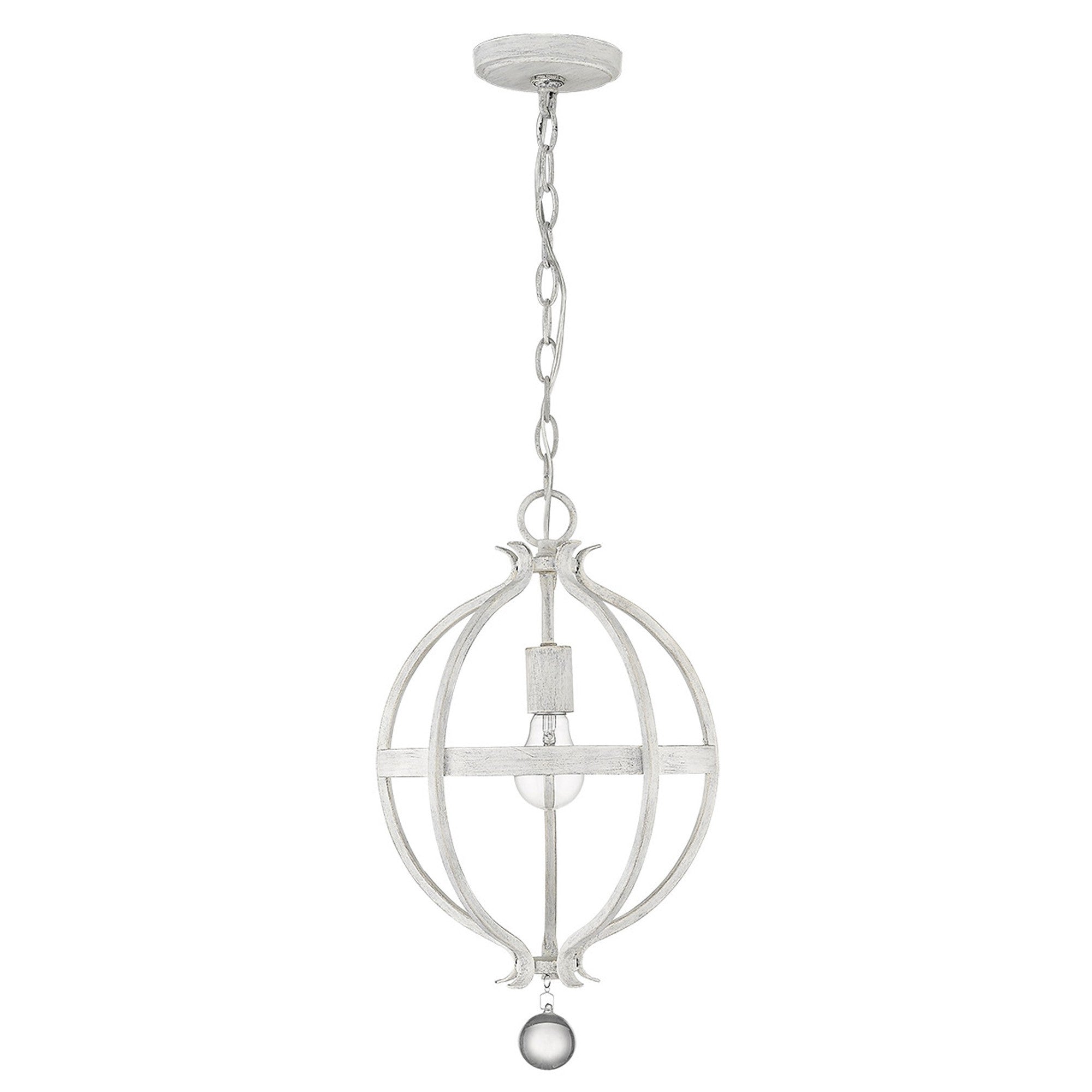 Callie 1-Light Country White Pendant-Pendants-Hanging Lights-DECOROLALA