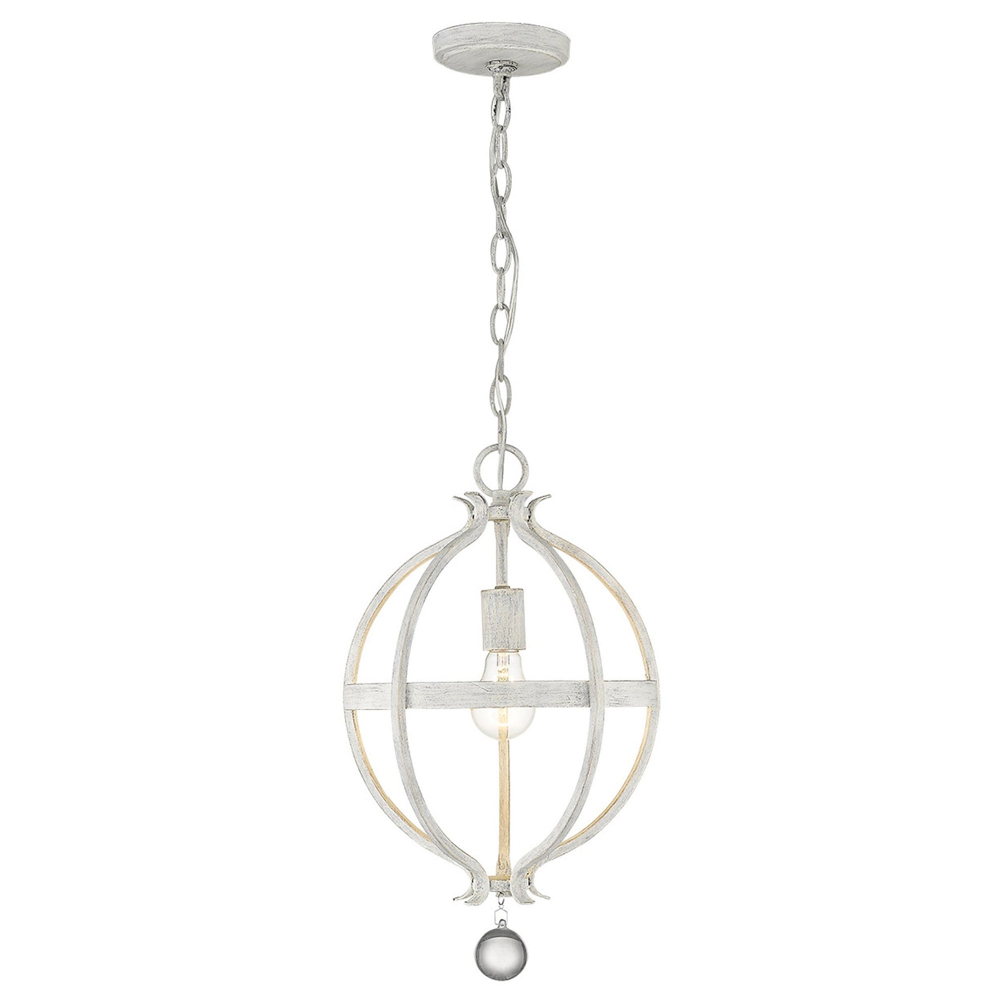 Callie 1-Light Country White Pendant-Pendants-Hanging Lights-DECOROLALA