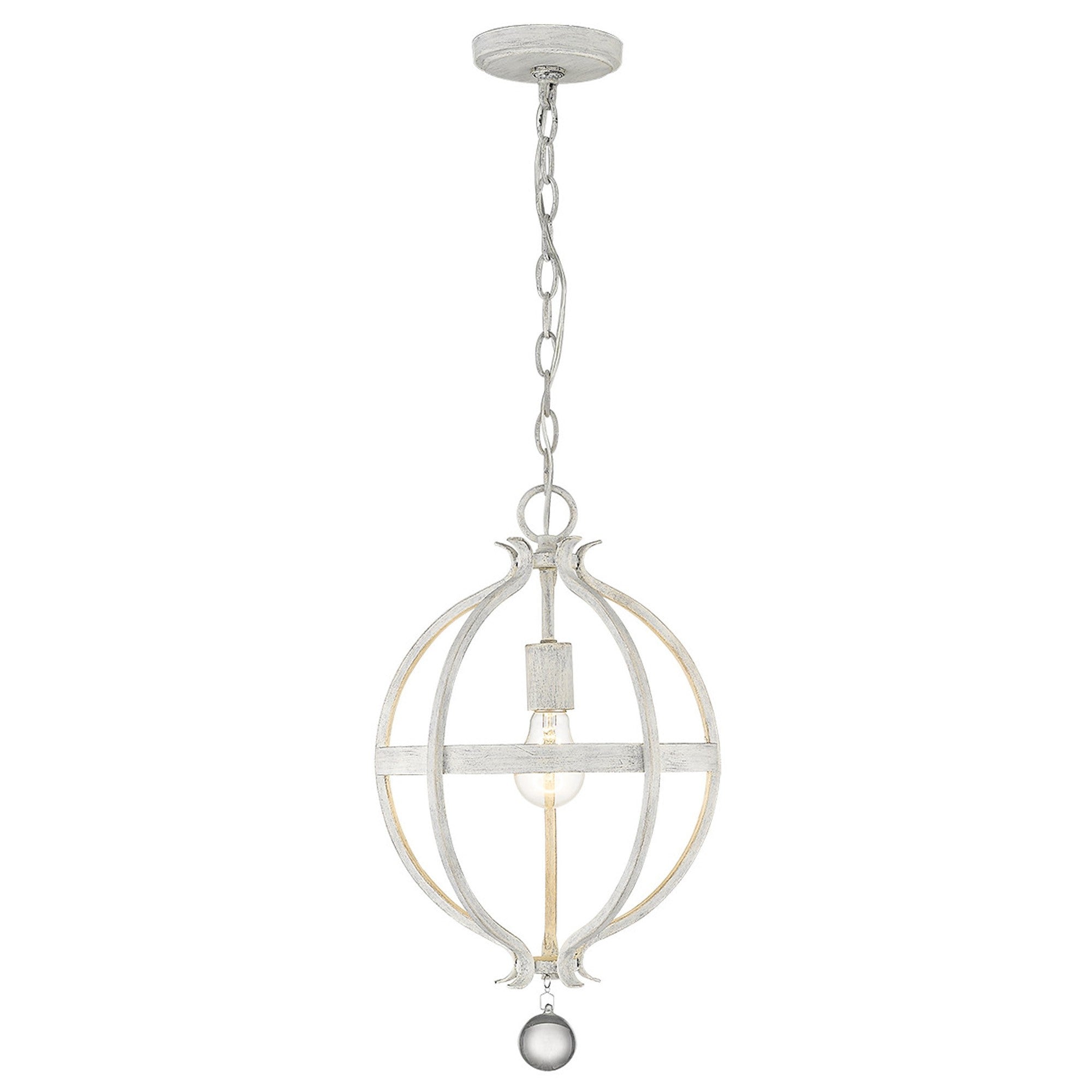 Callie 1-Light Country White Pendant-Pendants-Hanging Lights-DECOROLALA