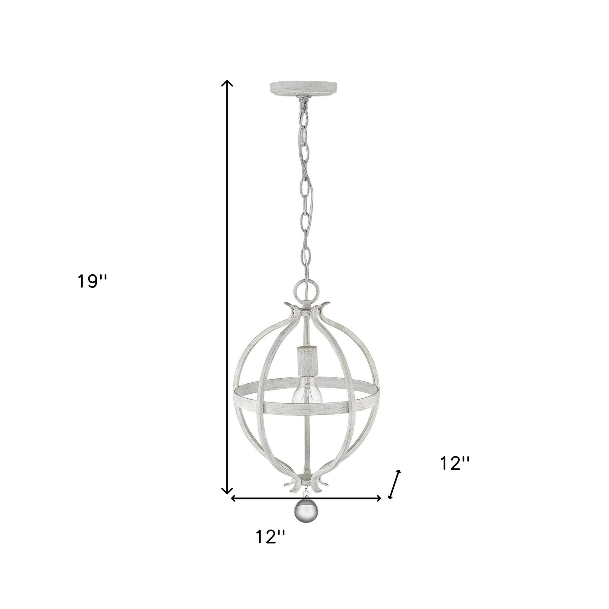 Callie 1-Light Country White Pendant-Pendants-Hanging Lights-DECOROLALA