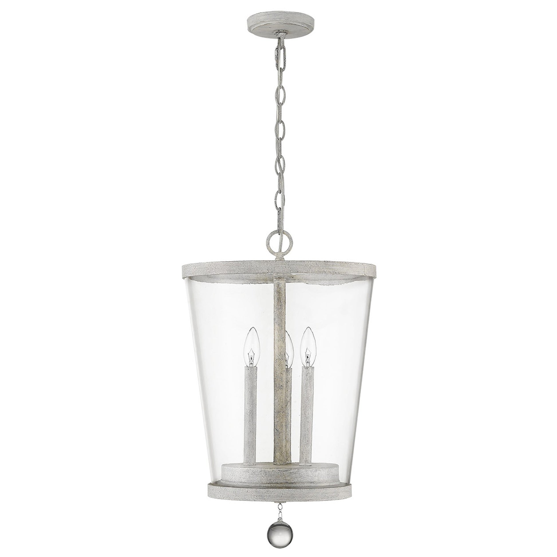 Callie 3-Light Country White Foyer Pendant-Pendants-Hanging Lights-DECOROLALA