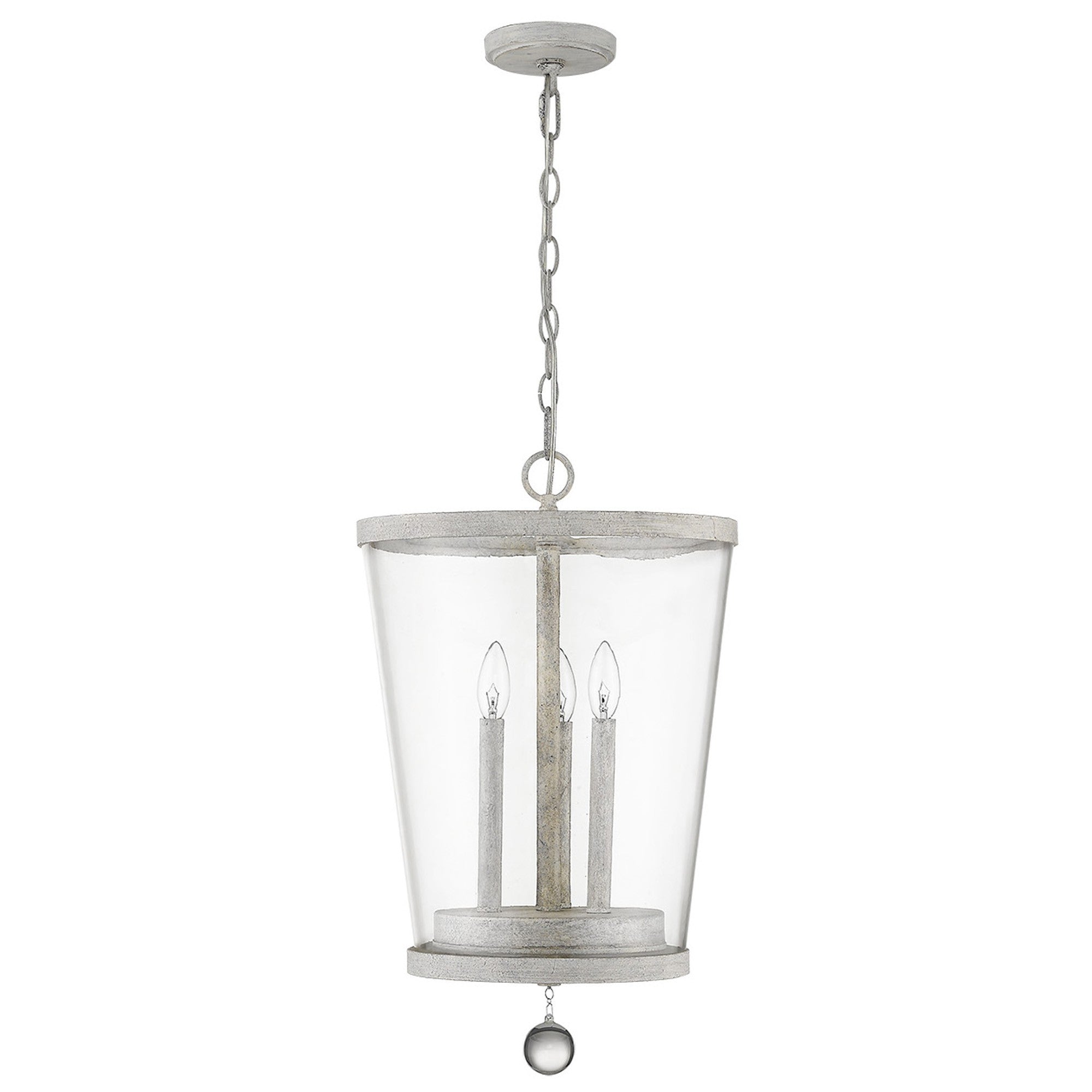 Callie 3-Light Country White Foyer Pendant-Pendants-Hanging Lights-DECOROLALA