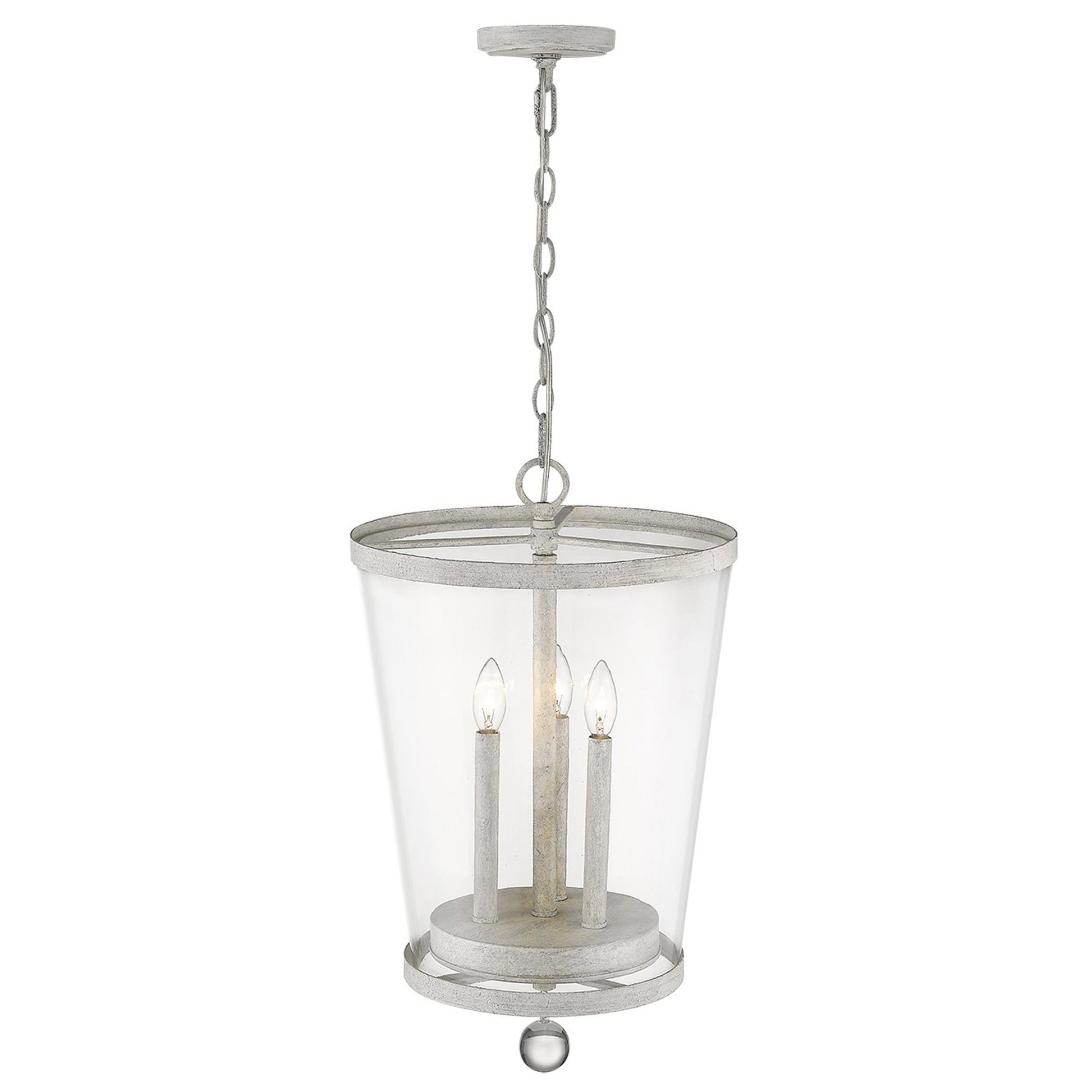 Callie 3-Light Country White Foyer Pendant-Pendants-Hanging Lights-DECOROLALA