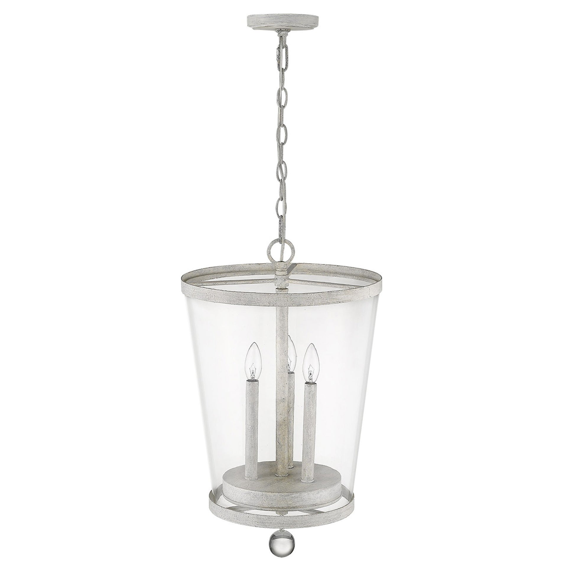 Callie 3-Light Country White Foyer Pendant-Pendants-Hanging Lights-DECOROLALA